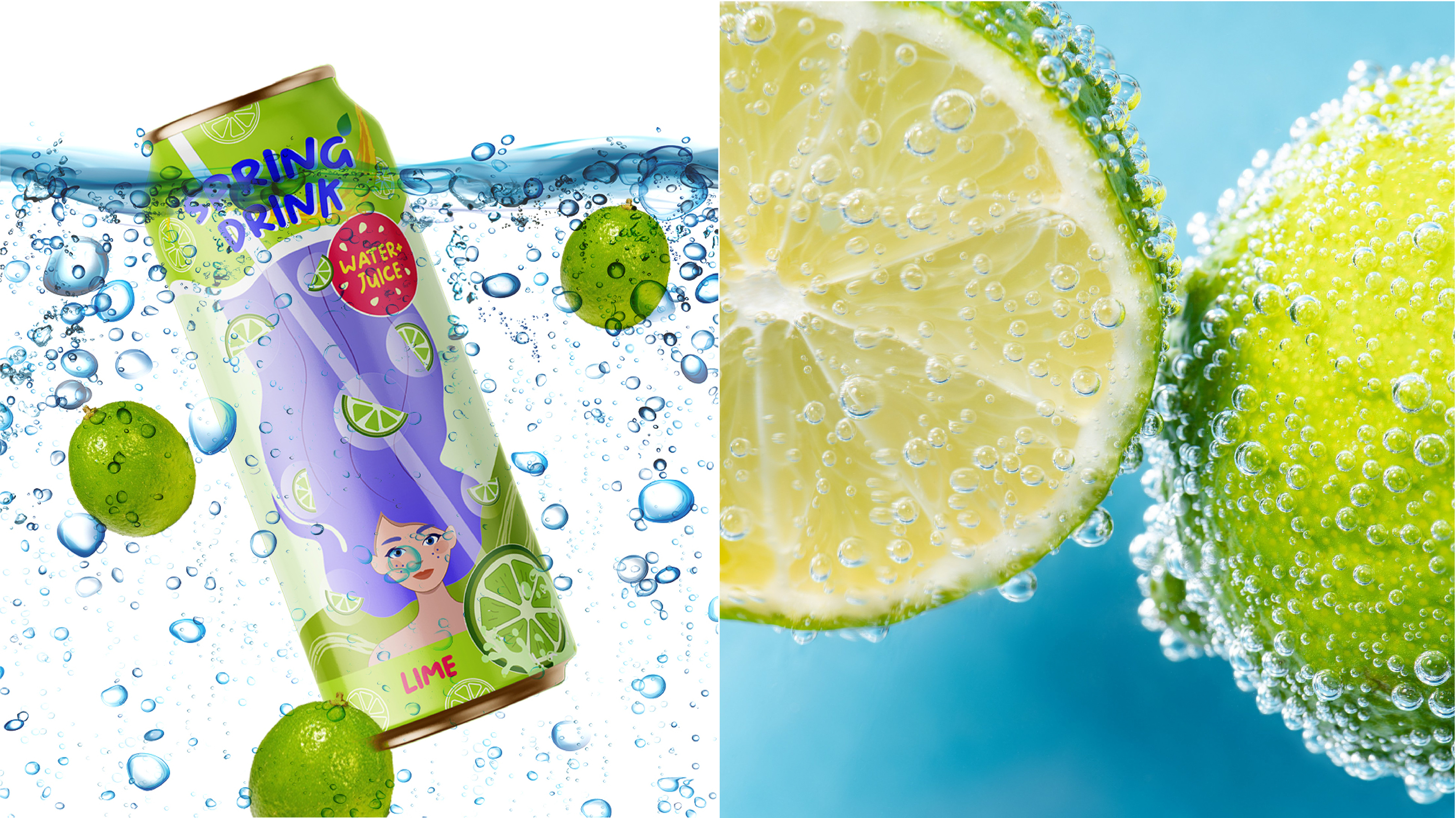Дизайн упаковки SPRING-DRINK — Изображение №7 — Брендинг, Иллюстрация на Dprofile