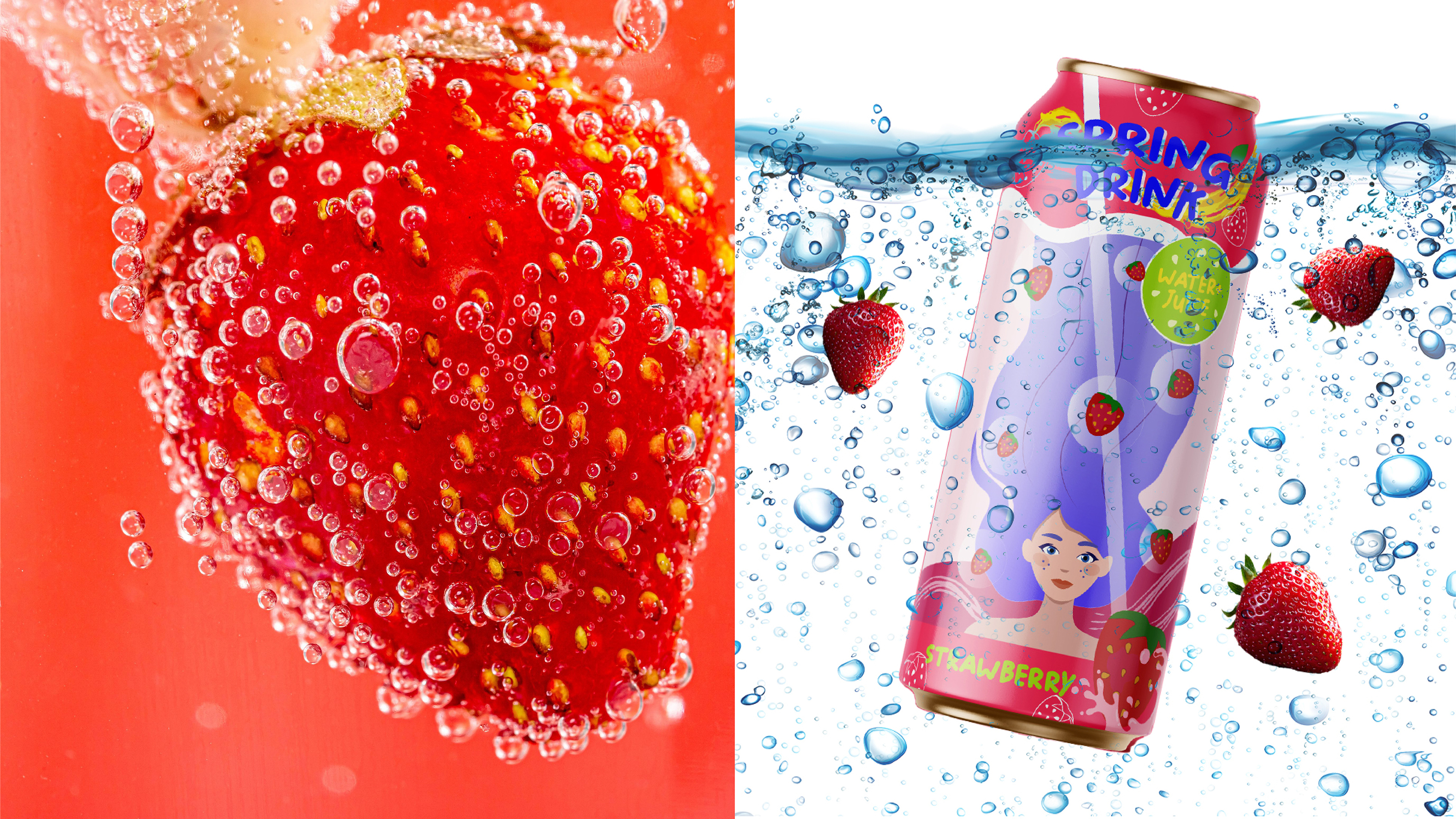 Дизайн упаковки SPRING-DRINK — Изображение №6 — Брендинг, Иллюстрация на Dprofile