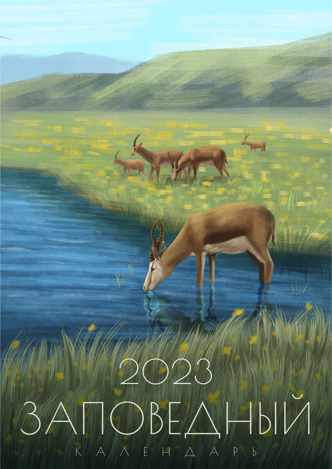 Заповедный календарь с иллюстрациями. 2023 — Изображение №2 — Иллюстрация, Графика на Dprofile