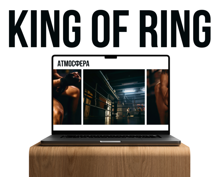 ЛЕНДИНГ ДЛЯ ШКОЛЫ БОКСА ❘ KING OF RING на Dprofile