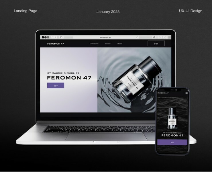 Landing Page Feromon 47 — Интерфейсы, Маркетинг на Dprofile
