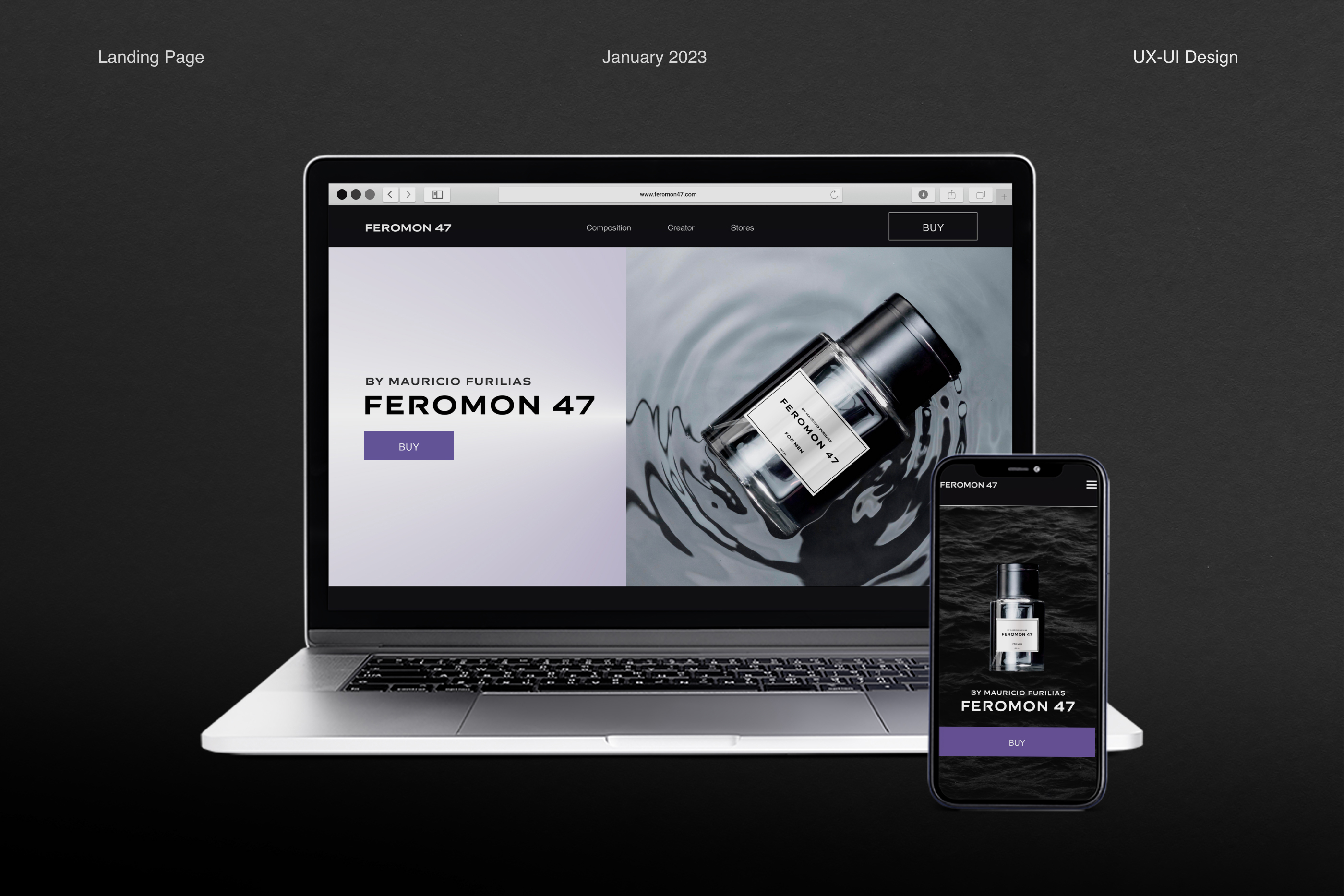 Landing Page Feromon 47 — Изображение №1 — Интерфейсы, Маркетинг на Dprofile