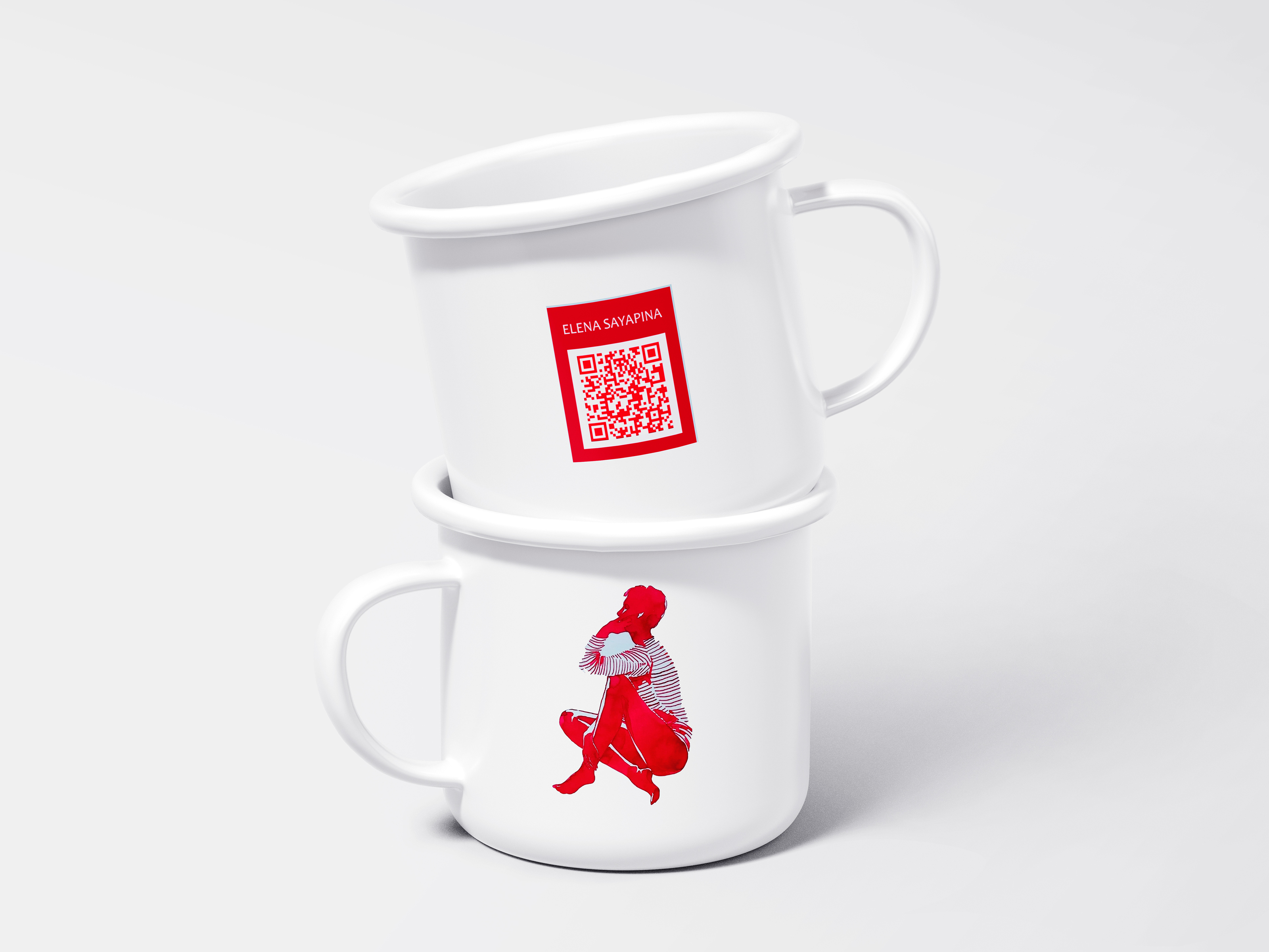 ELENA SAYAPINA. Афиша для персональной выставки. — Изображение №3 — Брендинг, Графика на Dprofile