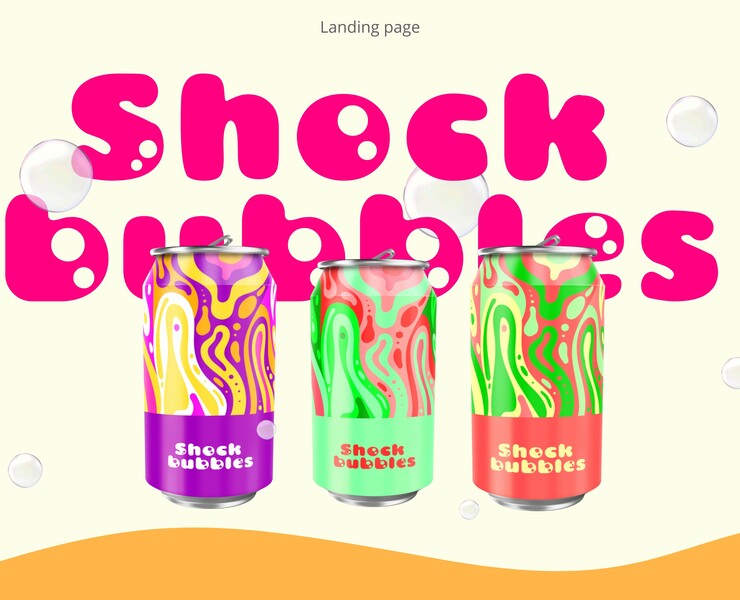 Landing page «Shock bubbles» — Интерфейсы на Dprofile