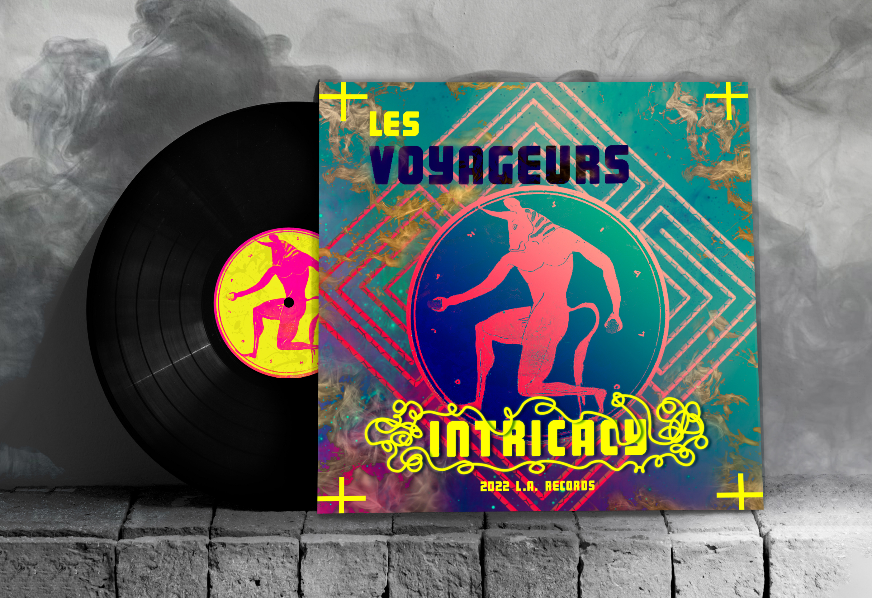 LES VOYAGEURS vinyl cover — Изображение №2 — Графика на Dprofile