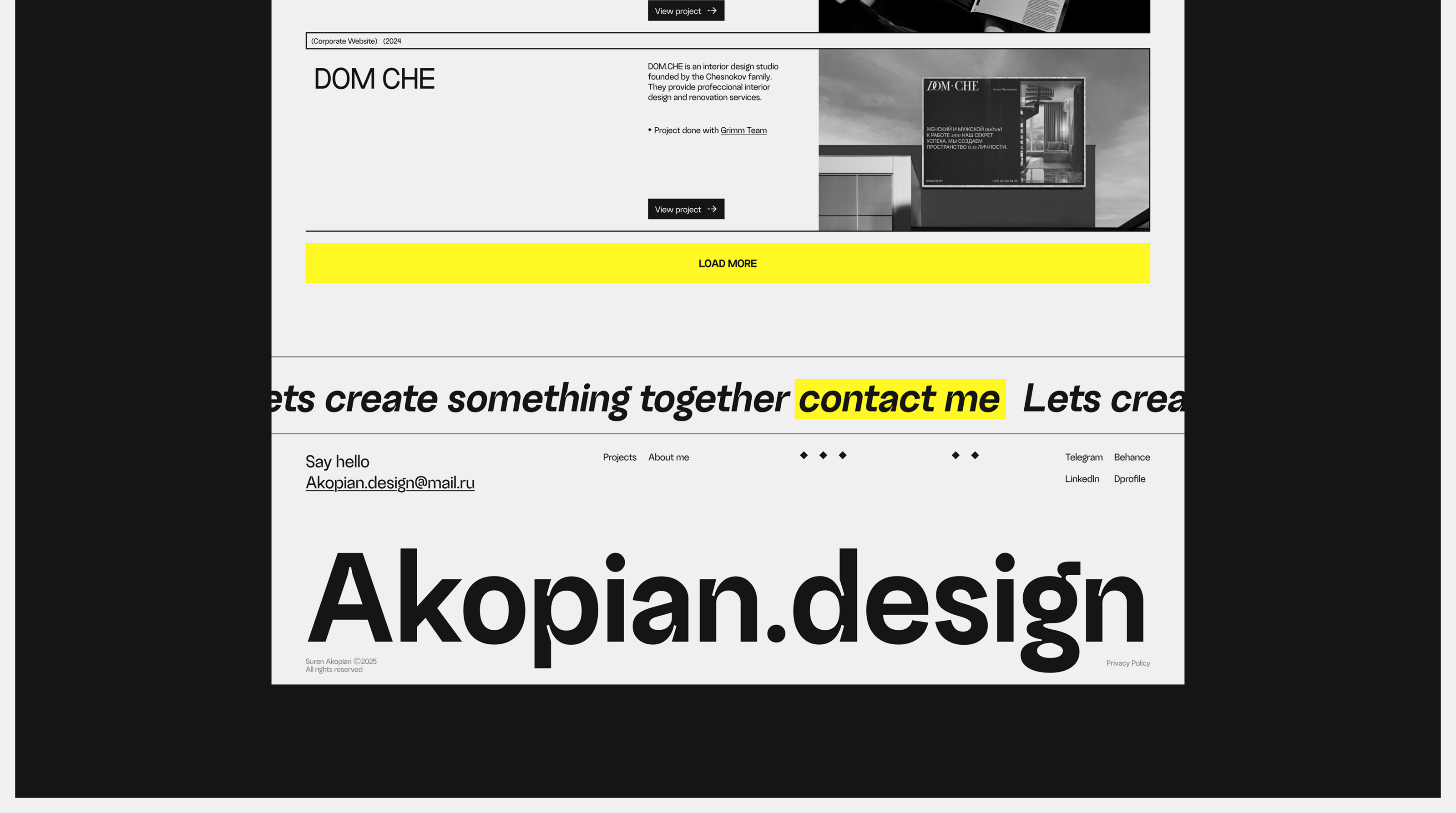 Сурен Акопян | Сайт Портфолио — Изображение №9 — Интерфейсы, Брендинг на Dprofile