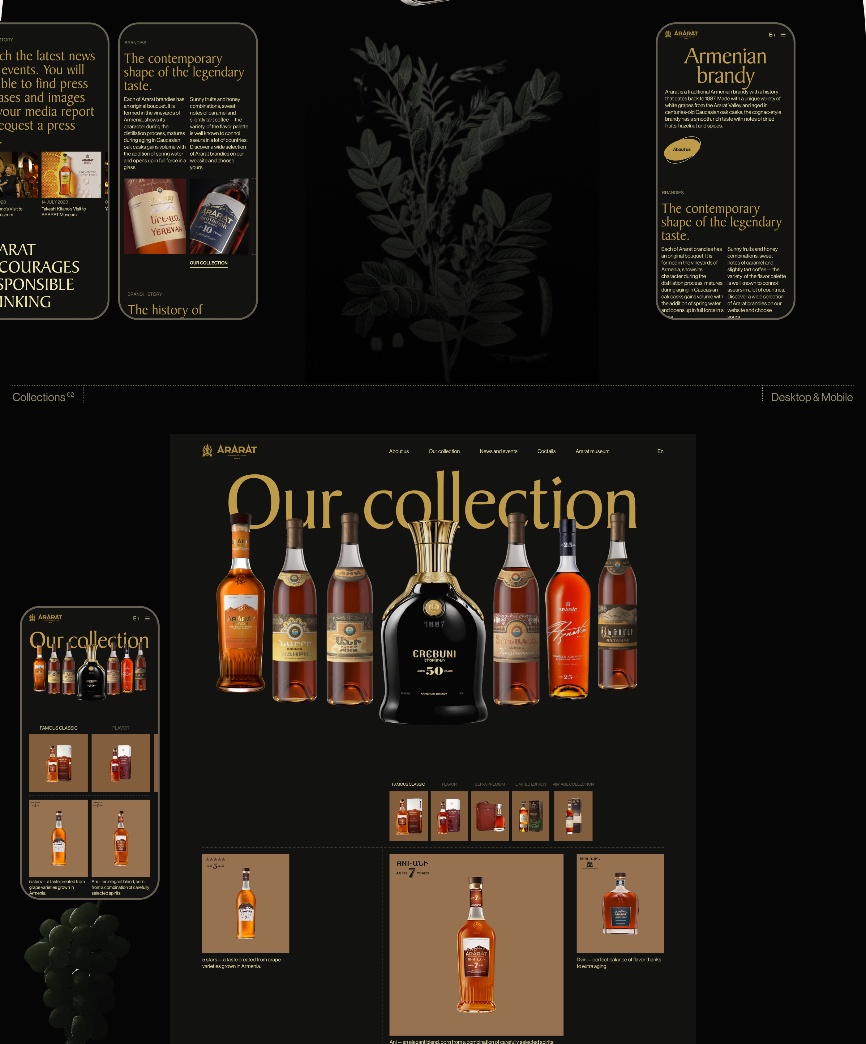 ARARAT BRANDY | Website — Изображение №4 — Интерфейсы, Брендинг на Dprofile