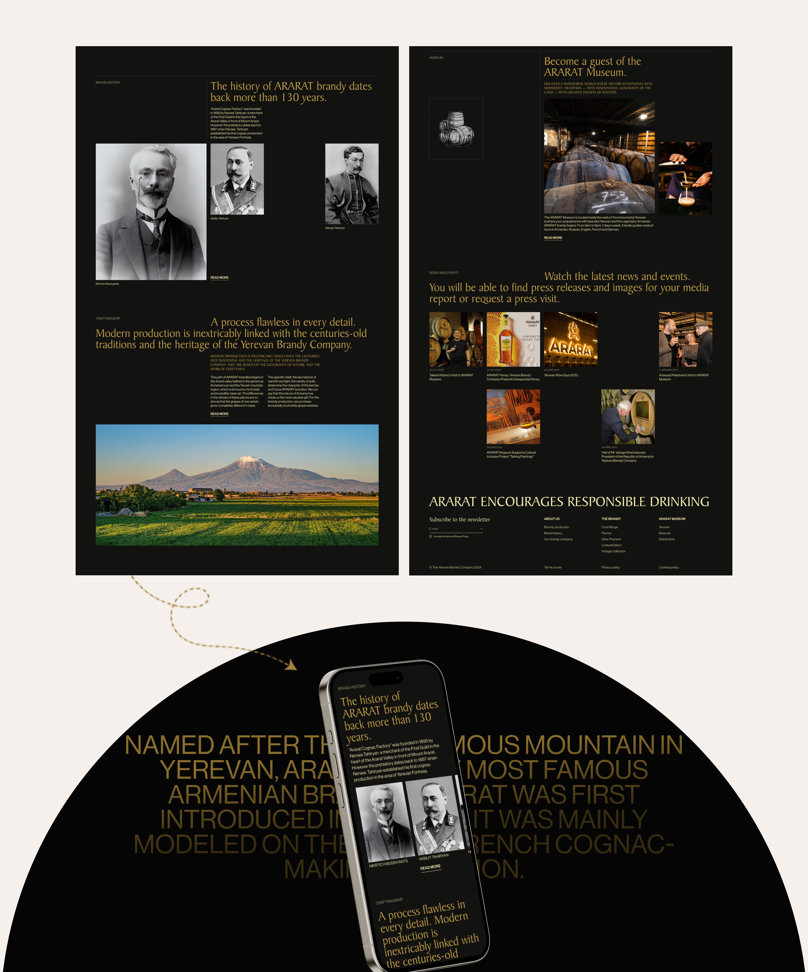 ARARAT BRANDY | Website — Изображение №3 — Интерфейсы, Брендинг на Dprofile