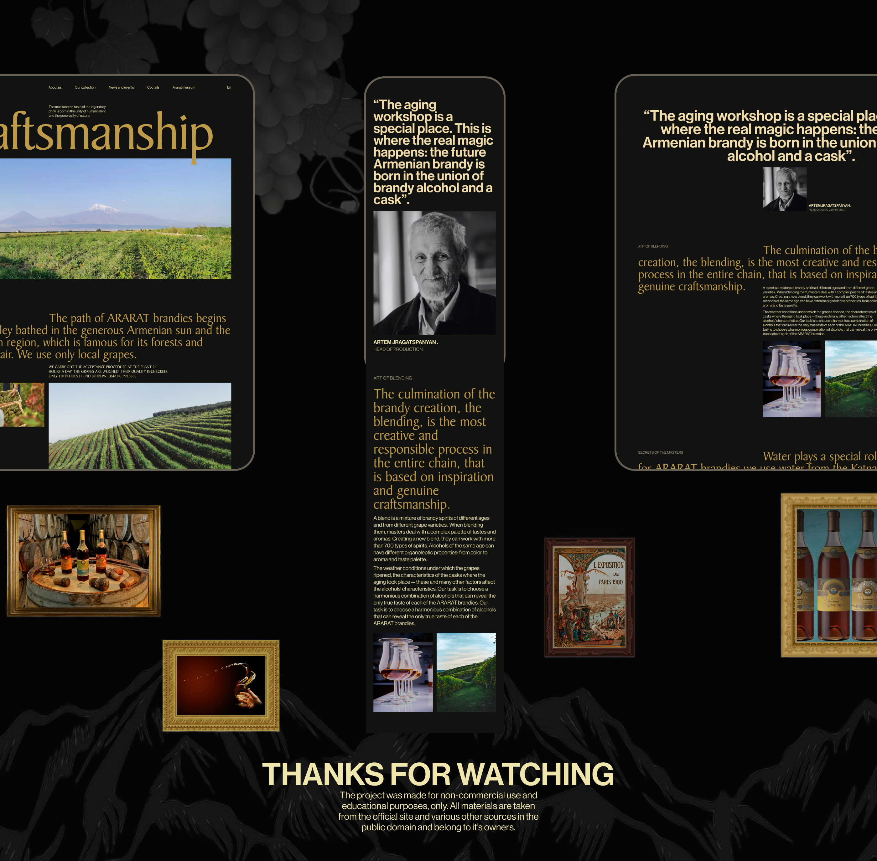 ARARAT BRANDY | Website — Изображение №14 — Интерфейсы, Брендинг на Dprofile