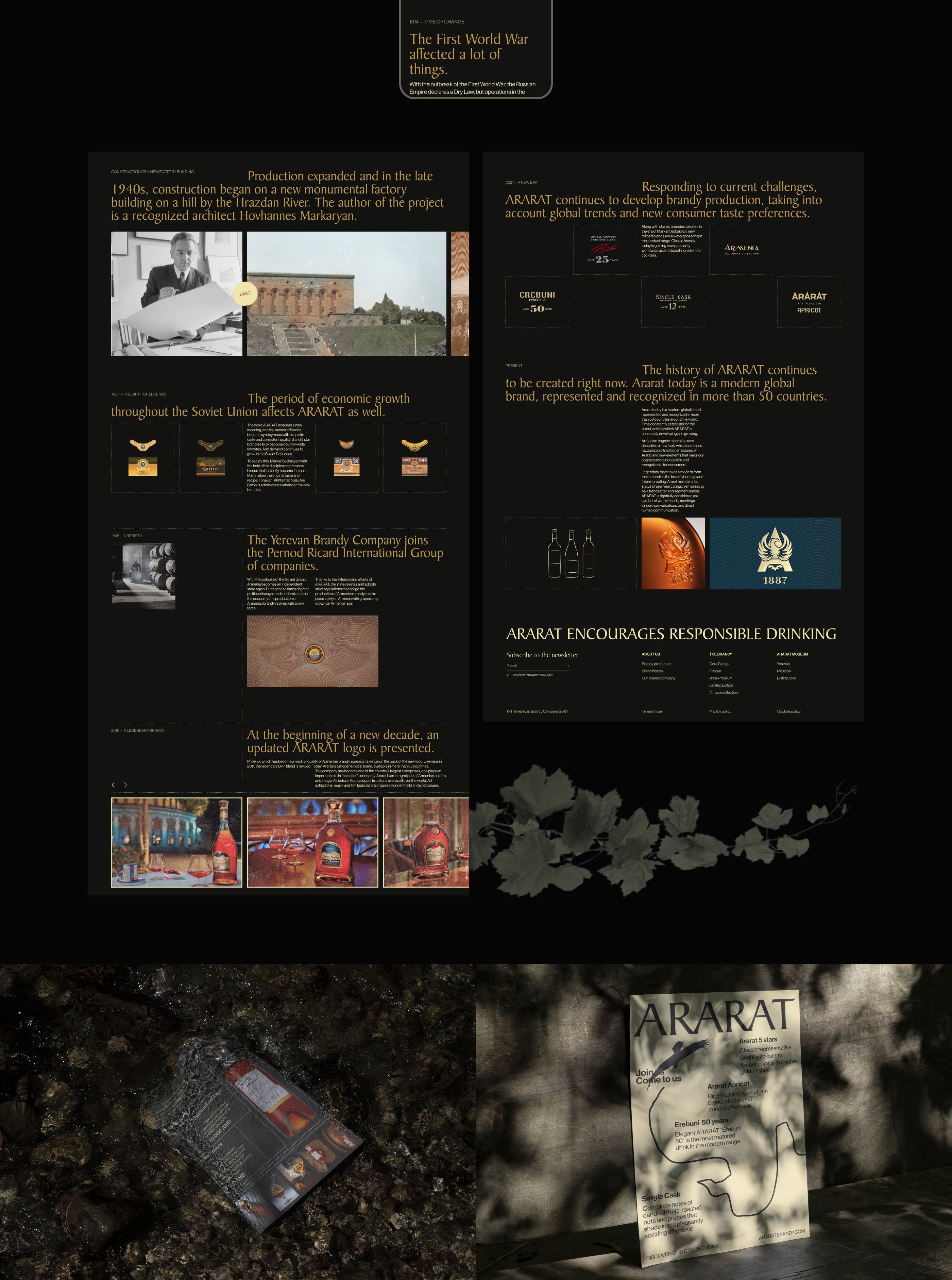 ARARAT BRANDY | Website — Изображение №10 — Интерфейсы, Брендинг на Dprofile
