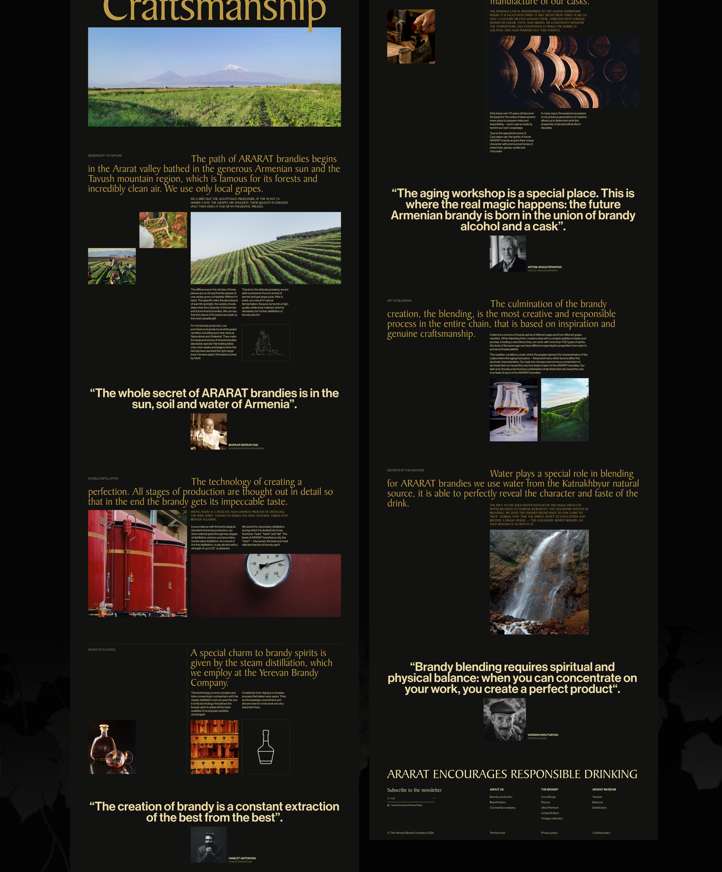ARARAT BRANDY | Website — Изображение №13 — Интерфейсы, Брендинг на Dprofile