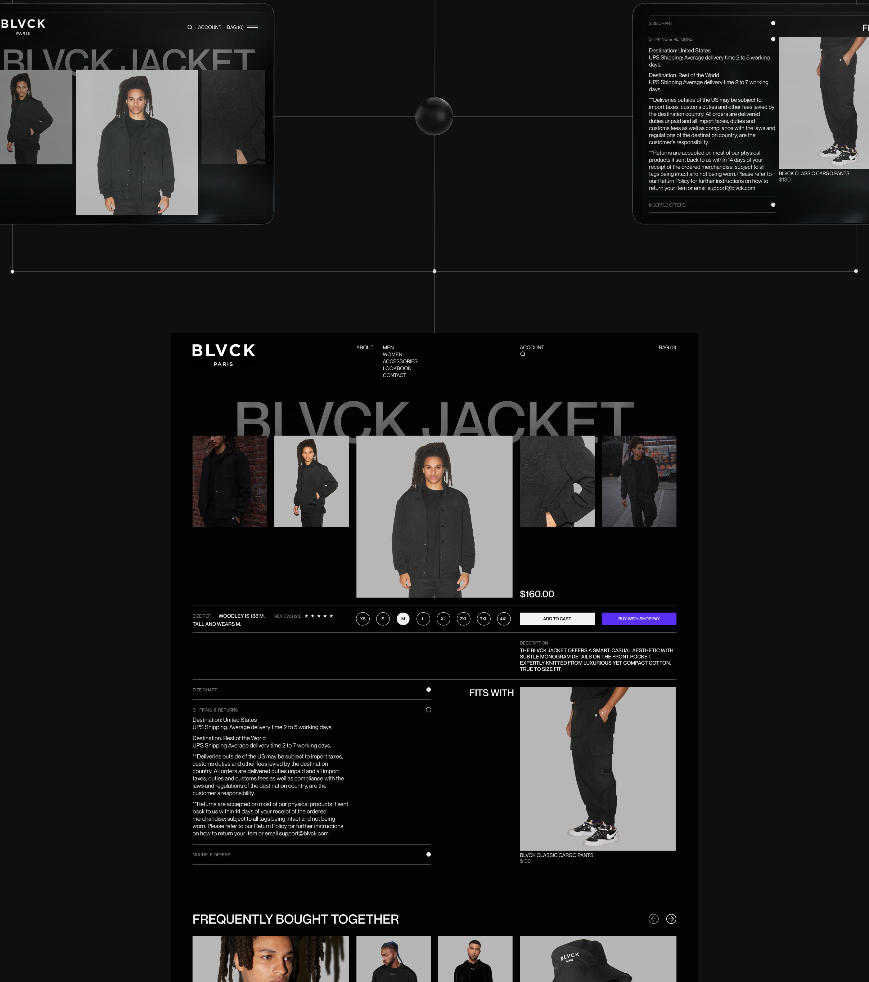 Blvck Paris | E-commerce Redesign — Изображение №8 — Интерфейсы, Брендинг на Dprofile