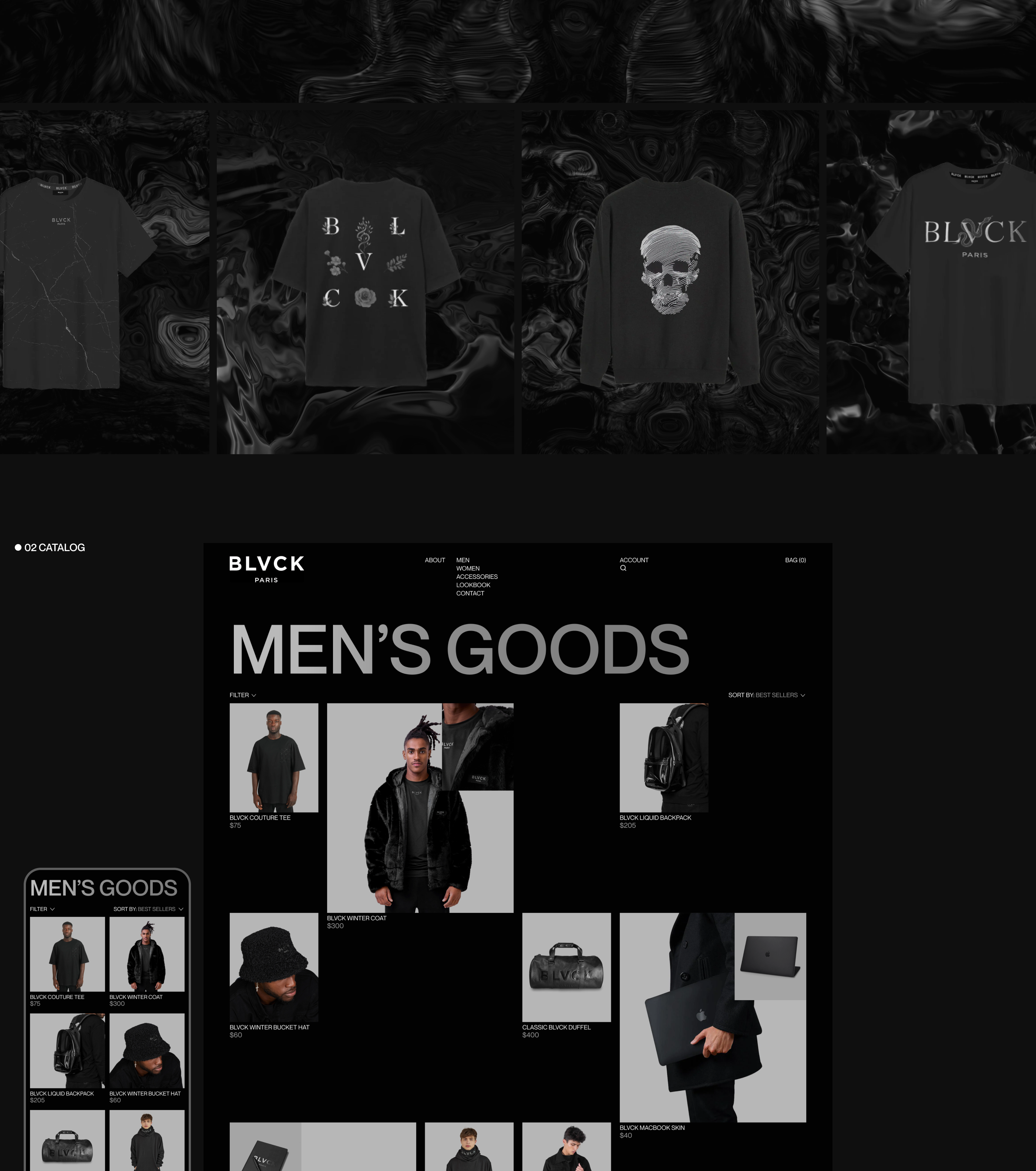 Blvck Paris | E-commerce Redesign — Изображение №6 — Интерфейсы, Брендинг на Dprofile