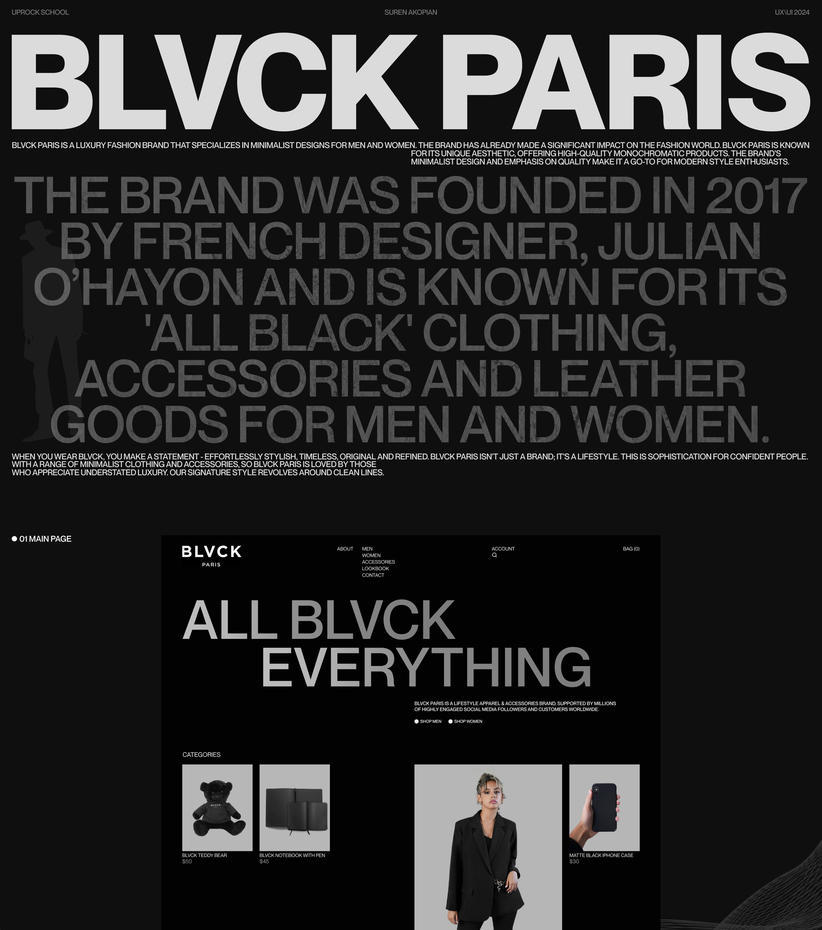 Blvck Paris | E-commerce Redesign — Изображение №1 — Интерфейсы, Брендинг на Dprofile