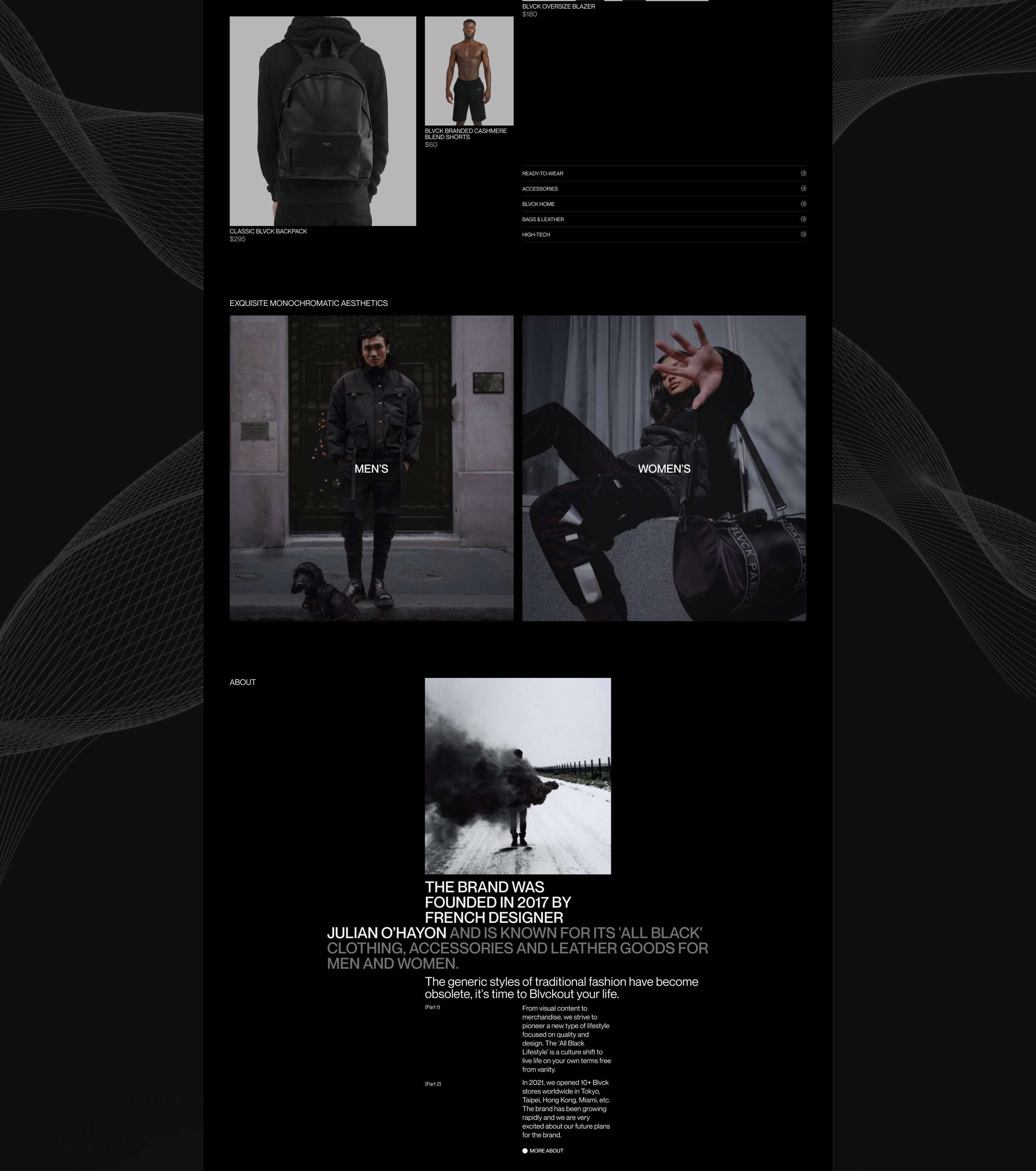 Blvck Paris | E-commerce Redesign — Изображение №2 — Интерфейсы, Брендинг на Dprofile
