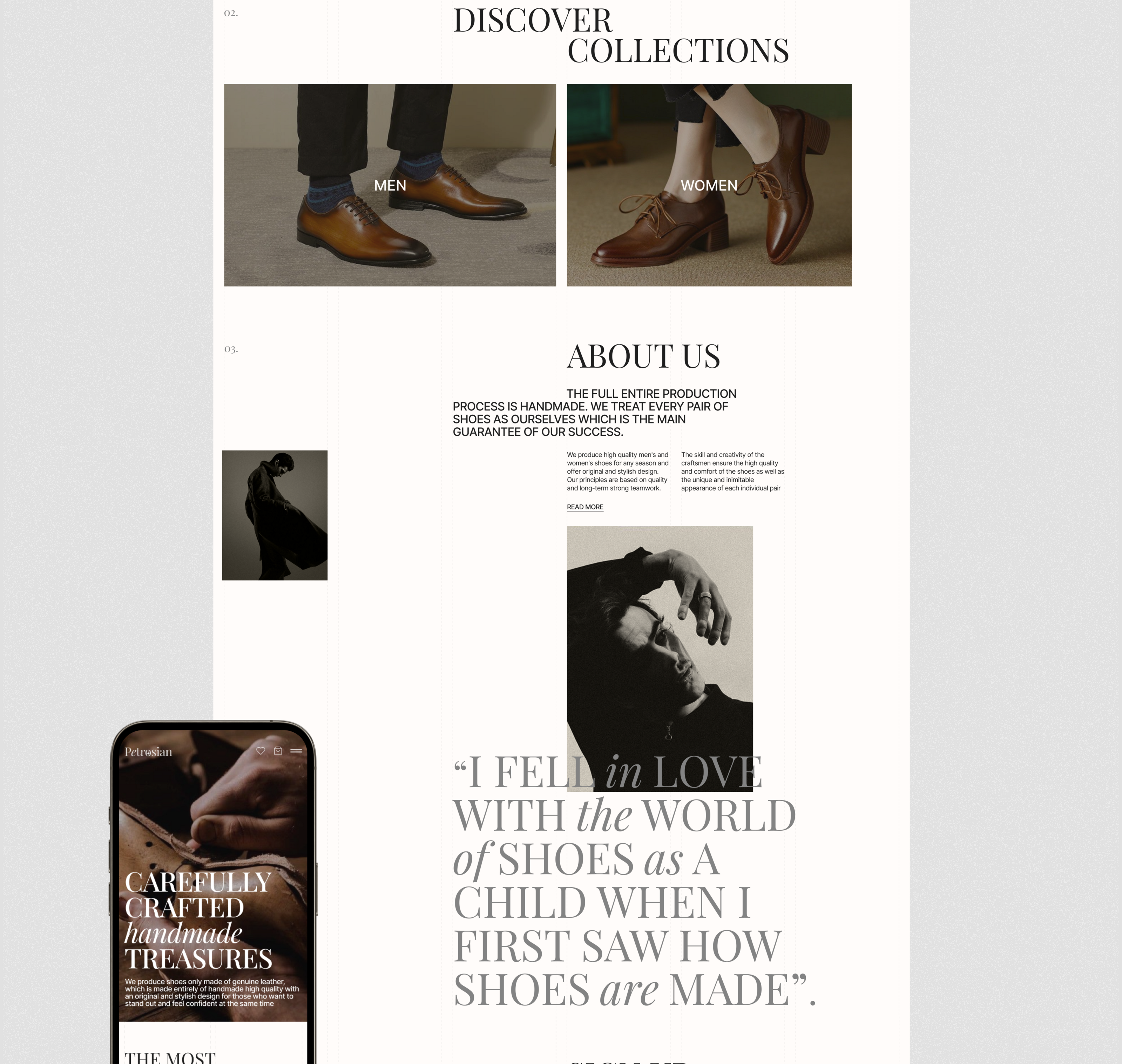 Petrosian Handmade | E-commerce redesign — Изображение №3 — Интерфейсы, Брендинг на Dprofile