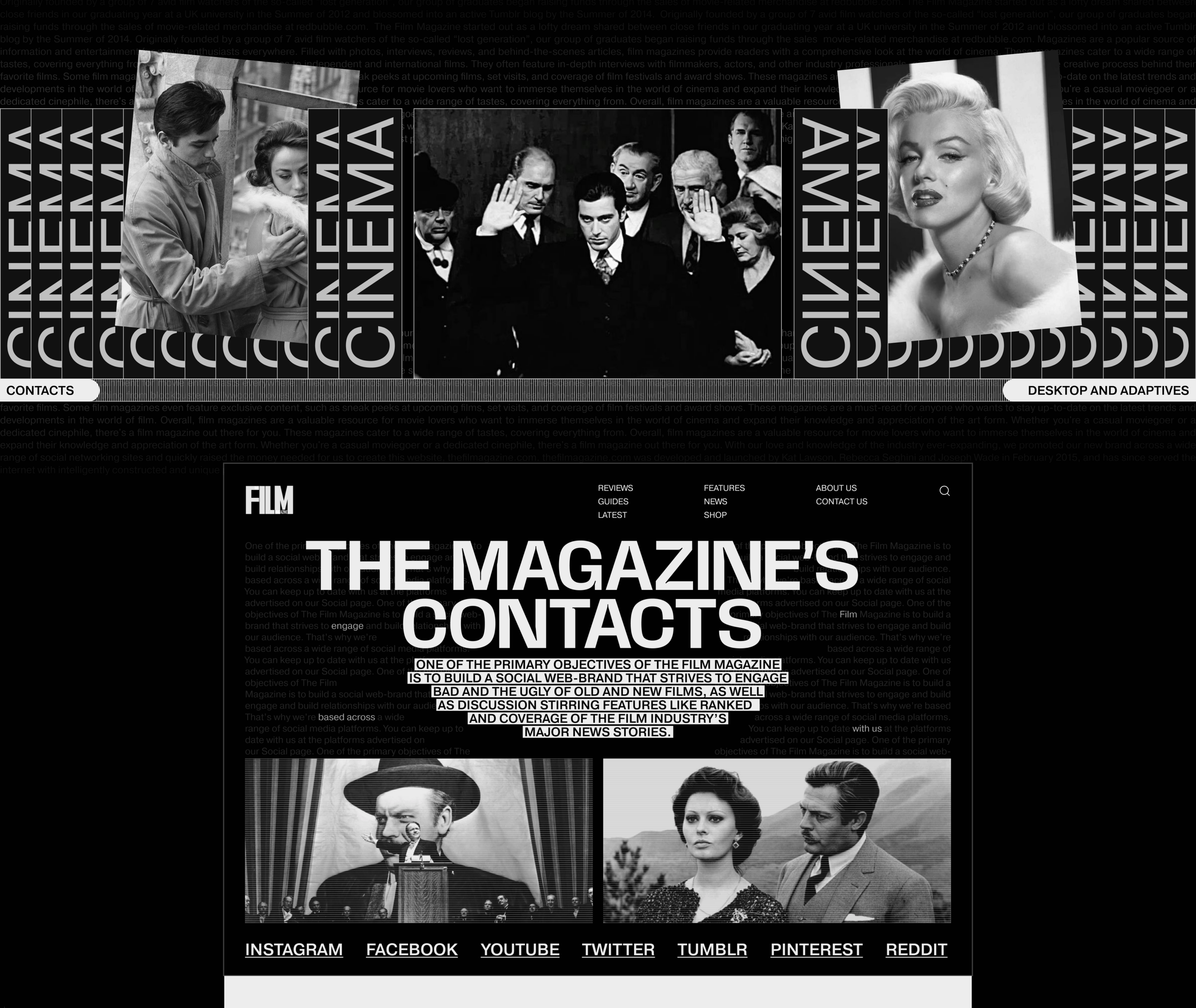 The Film Magazine | News Website — Изображение №18 — Интерфейсы, Брендинг на Dprofile