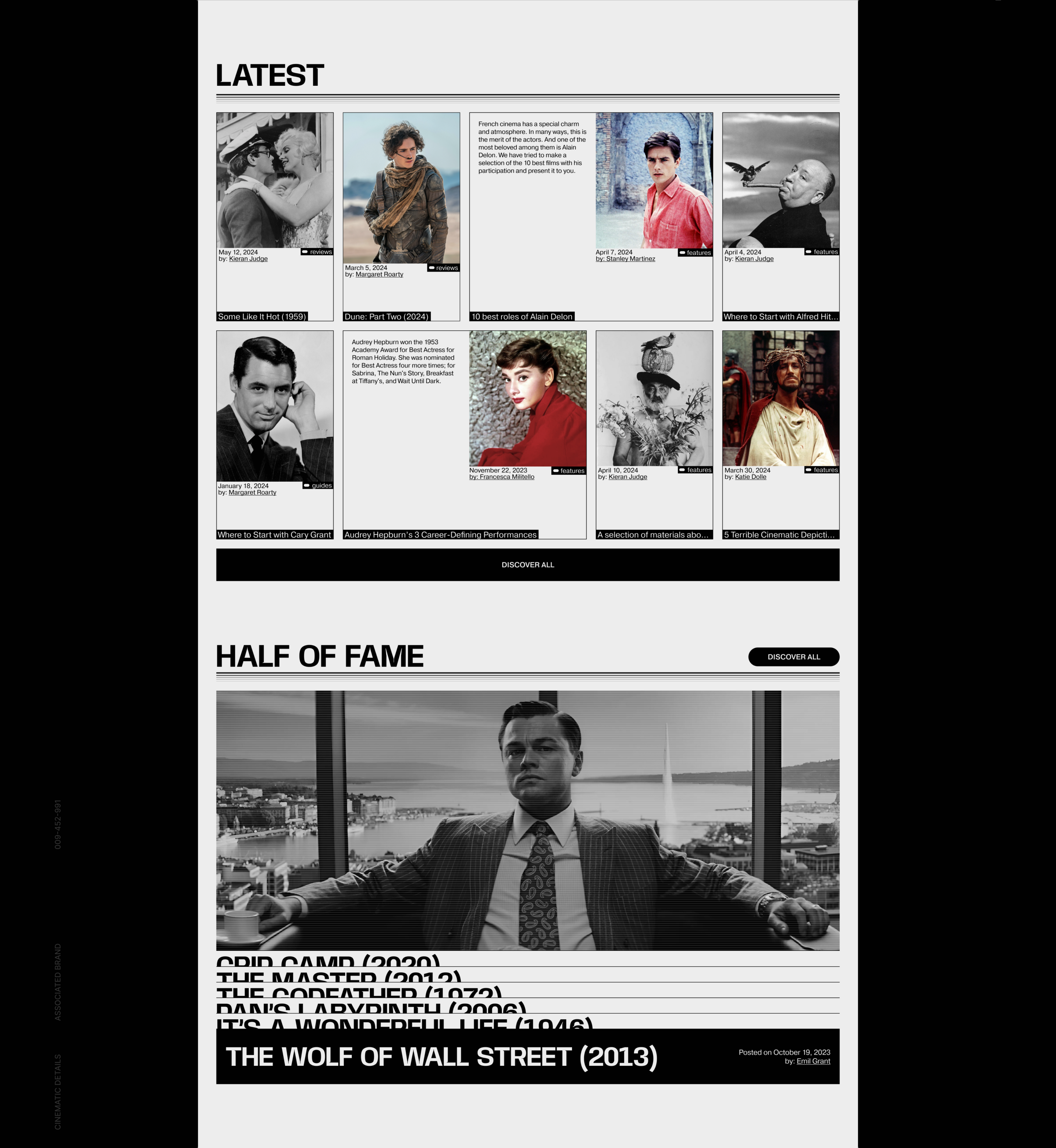 The Film Magazine | News Website — Изображение №3 — Интерфейсы, Брендинг на Dprofile