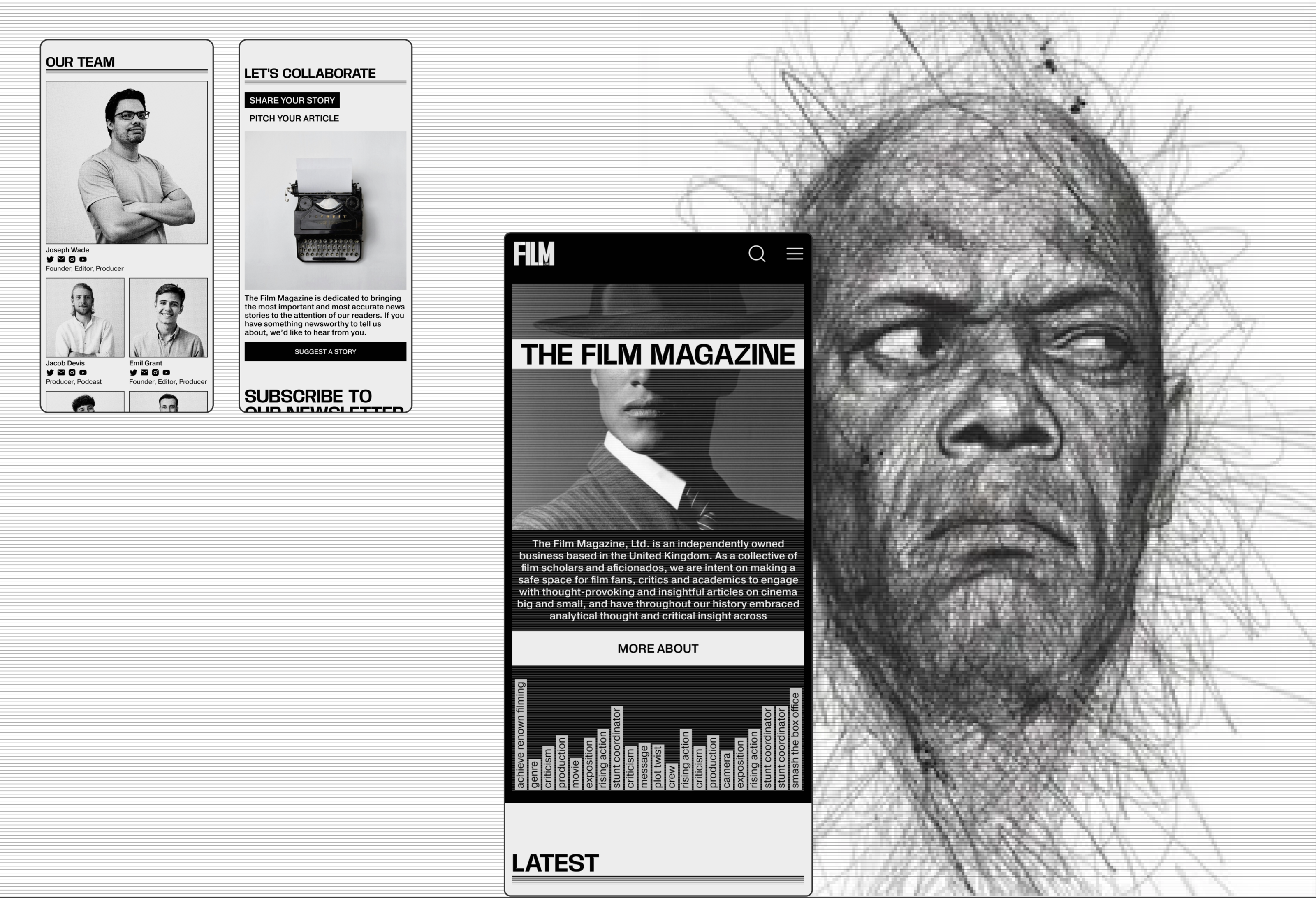 The Film Magazine | News Website — Изображение №7 — Интерфейсы, Брендинг на Dprofile