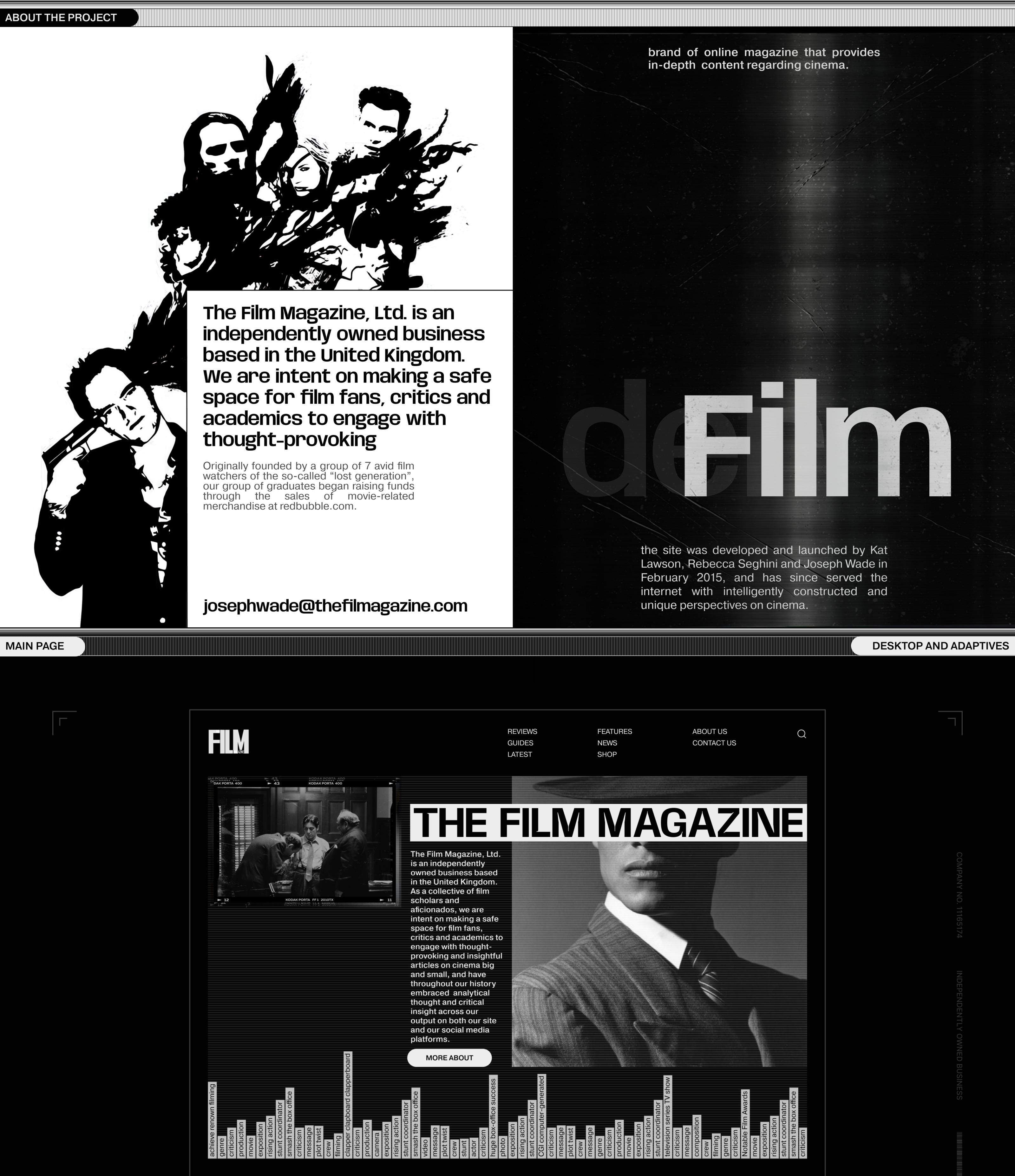 The Film Magazine | News Website — Изображение №2 — Интерфейсы, Брендинг на Dprofile