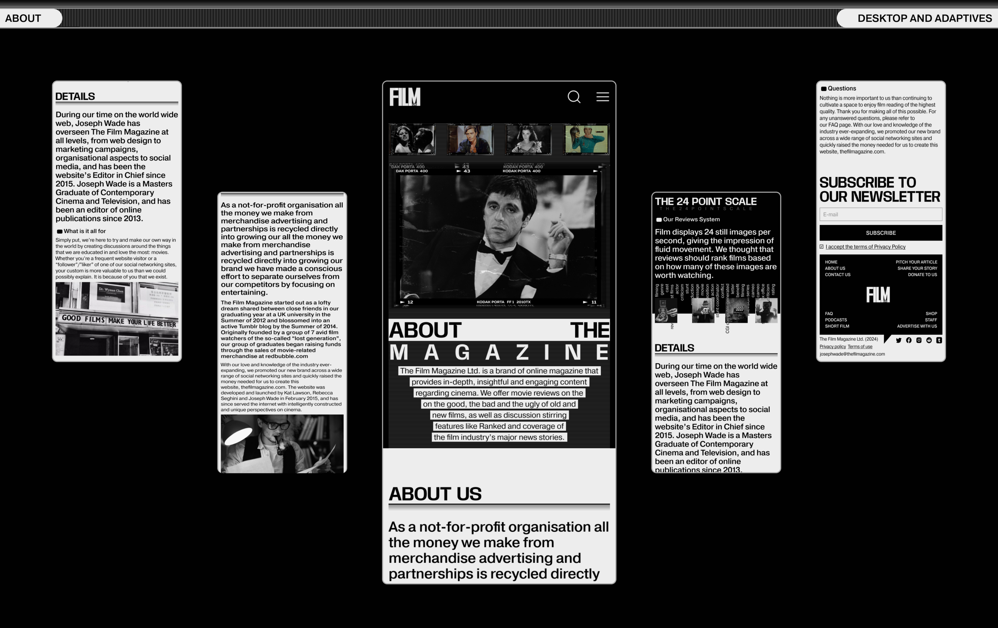 The Film Magazine | News Website — Изображение №16 — Интерфейсы, Брендинг на Dprofile
