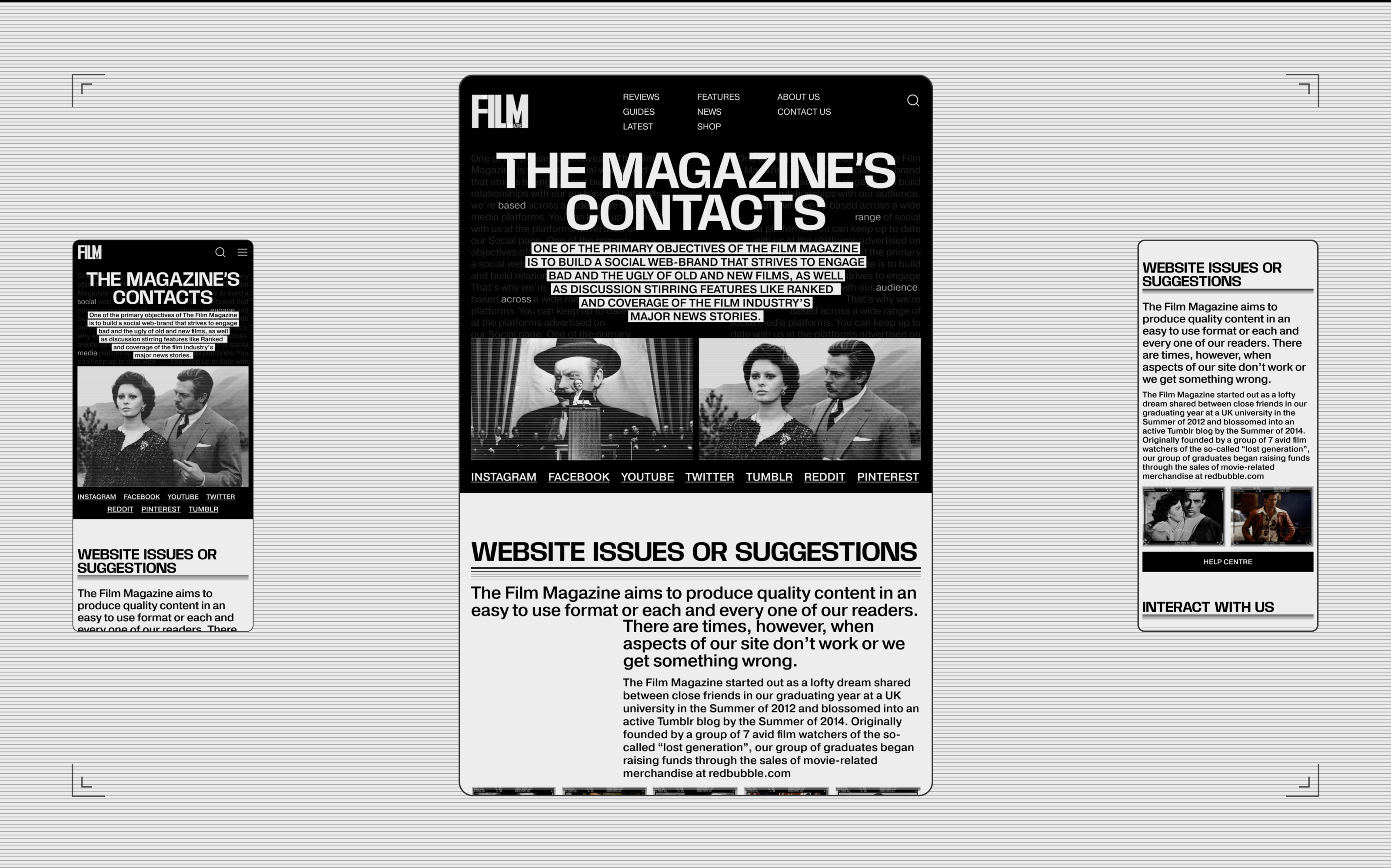The Film Magazine | News Website — Изображение №21 — Интерфейсы, Брендинг на Dprofile