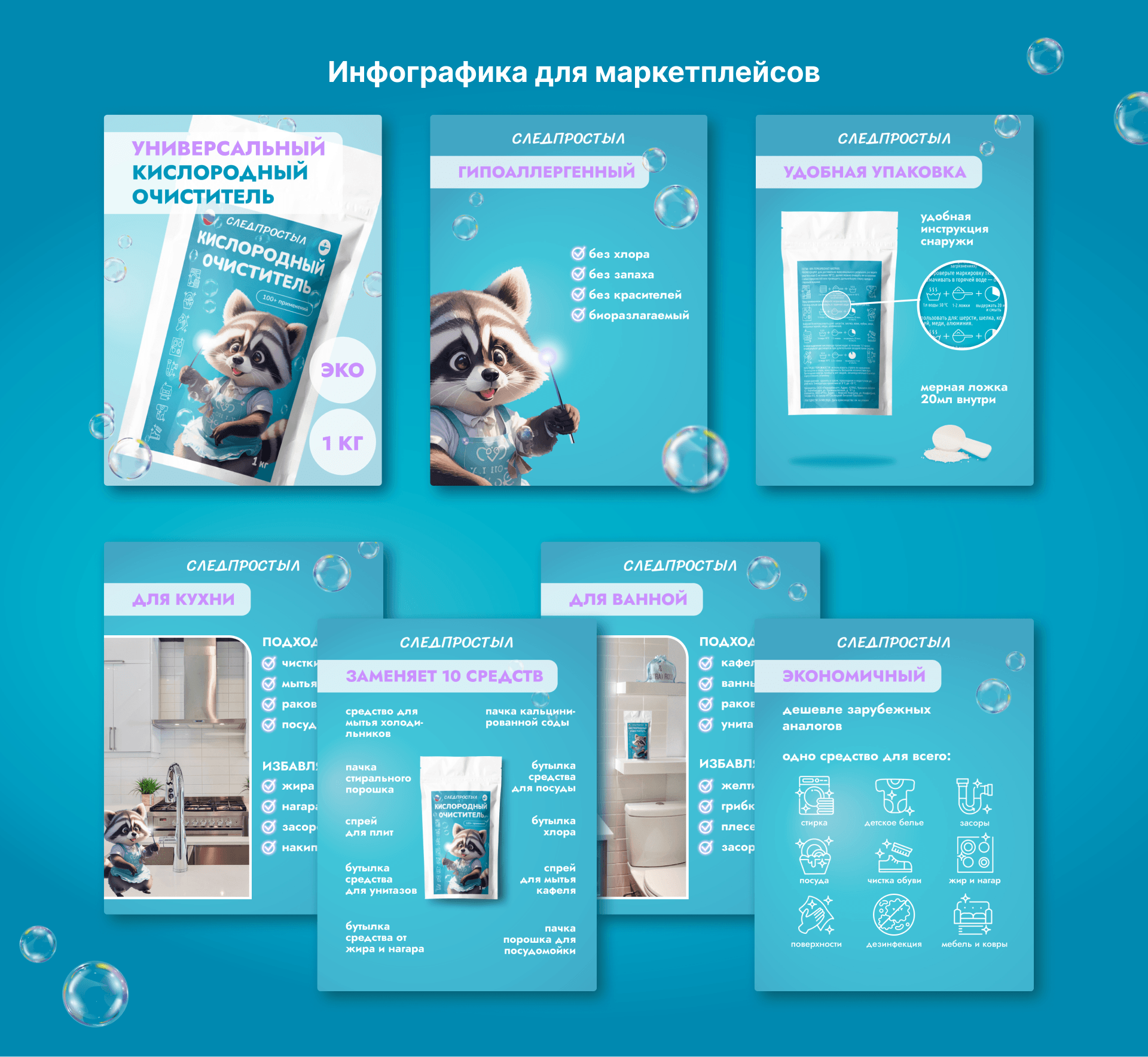 Этикетка / упаковка и инфографика для чистящего средства — Изображение №9 — Брендинг, Маркетинг на Dprofile
