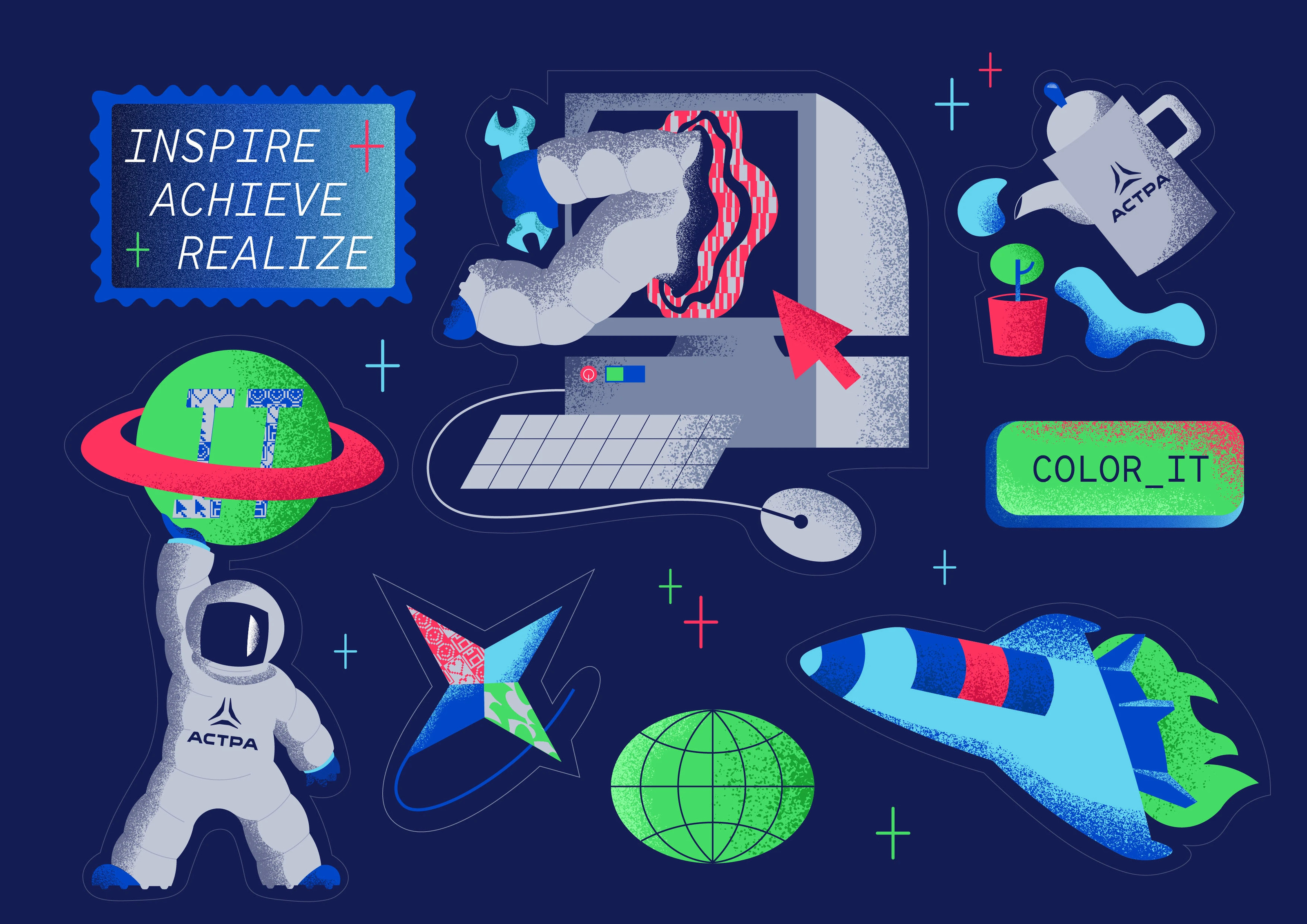 Стикеры для Astra — Изображение №1 — Брендинг, Иллюстрация на Dprofile