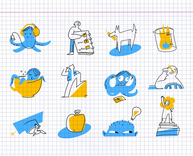Sticker pack — Брендинг, Иллюстрация на Dprofile