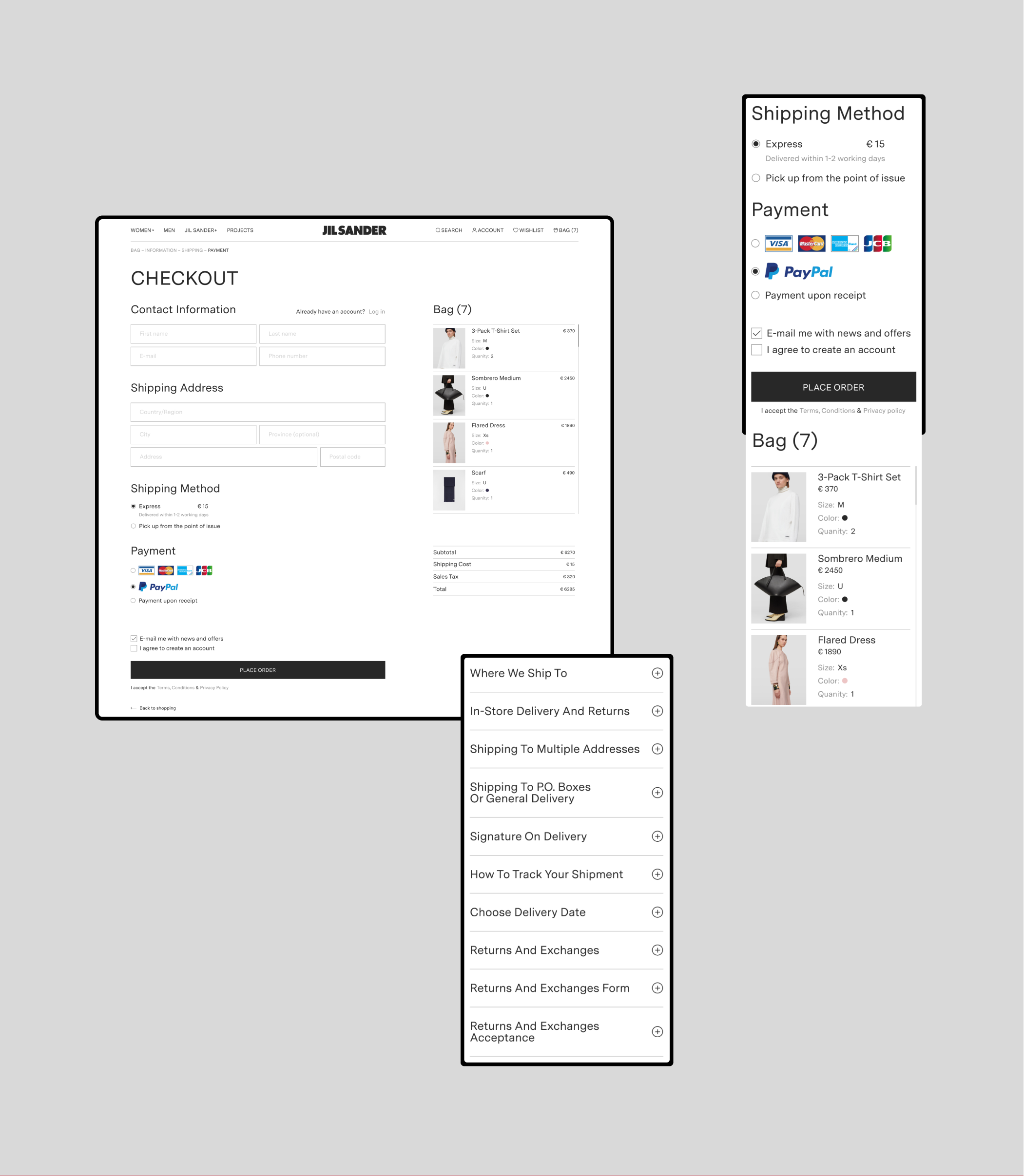 JIL SANDER |E-commerce Redesign — Изображение №10 — Брендинг, Интерфейсы на Dprofile