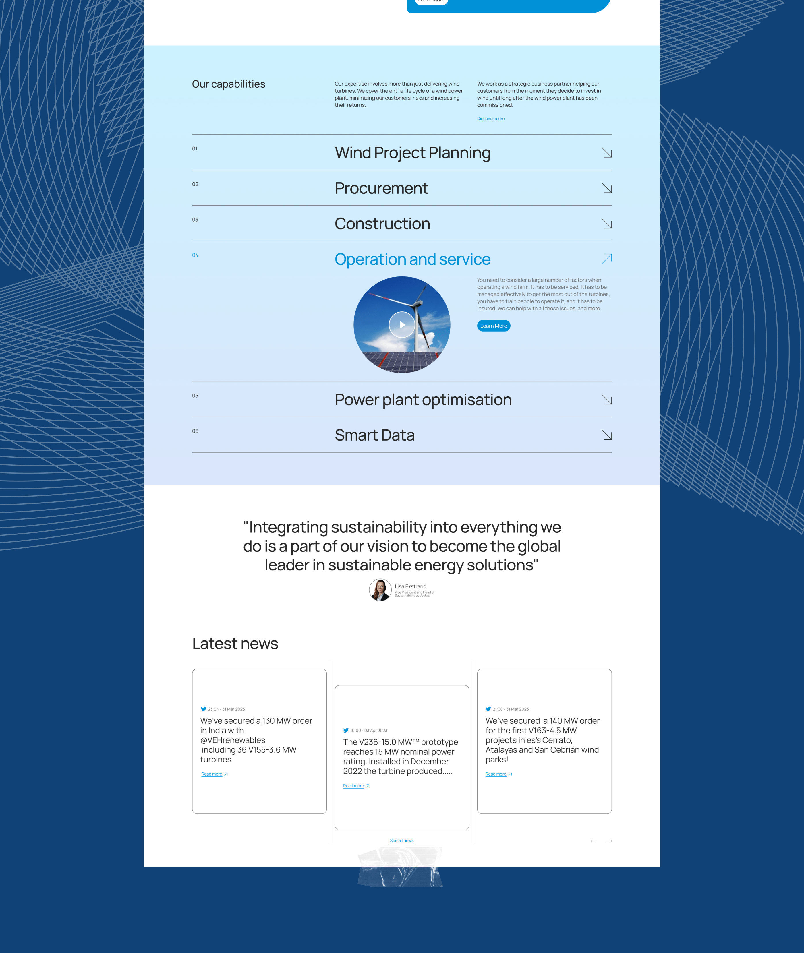 VESTAS | Corporate Redesign Concept — Изображение №3 — Графика, Интерфейсы на Dprofile