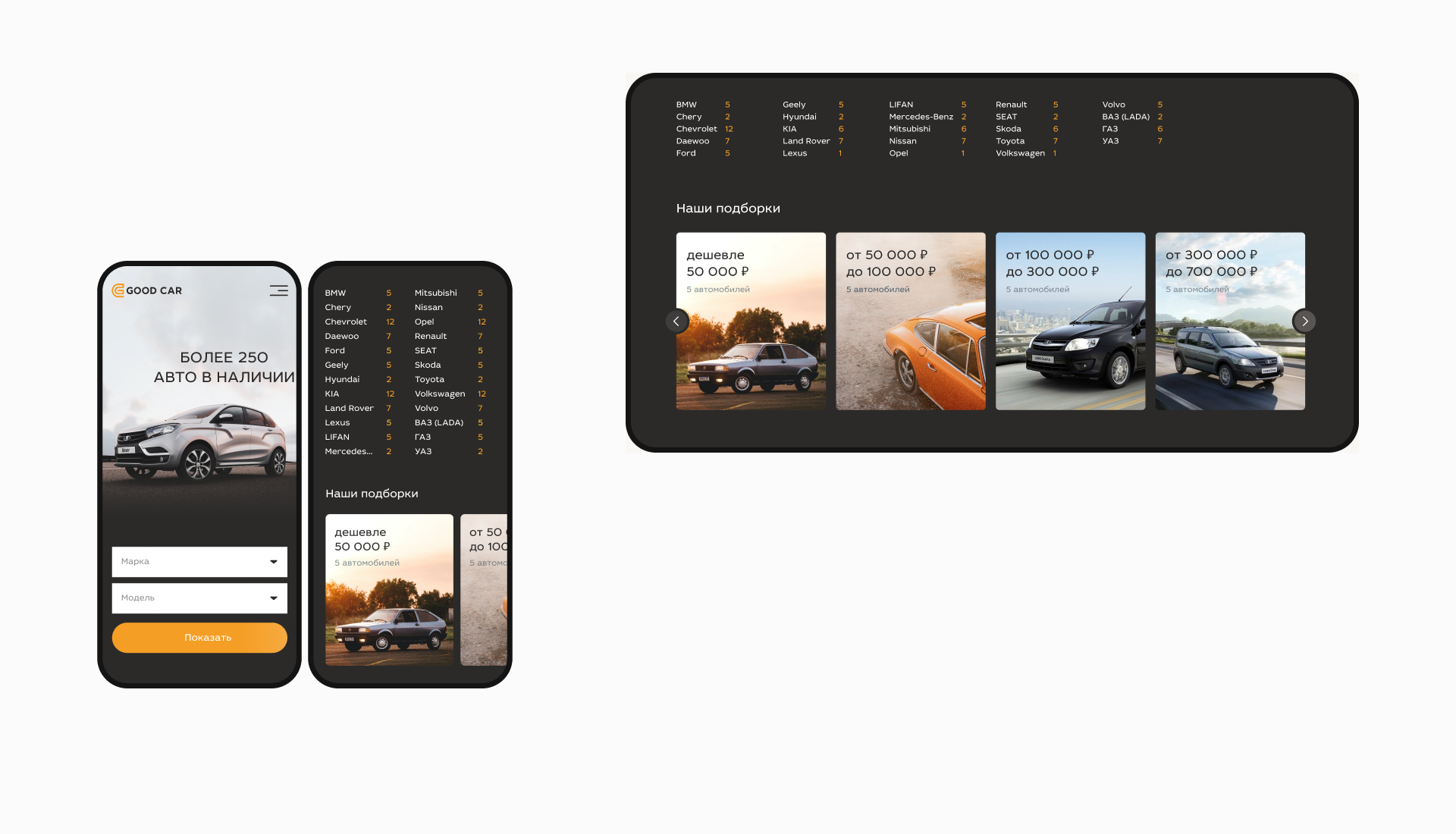 GOODCAR, сайт дилерского центра Саратова — Изображение №3 — Интерфейсы на Dprofile