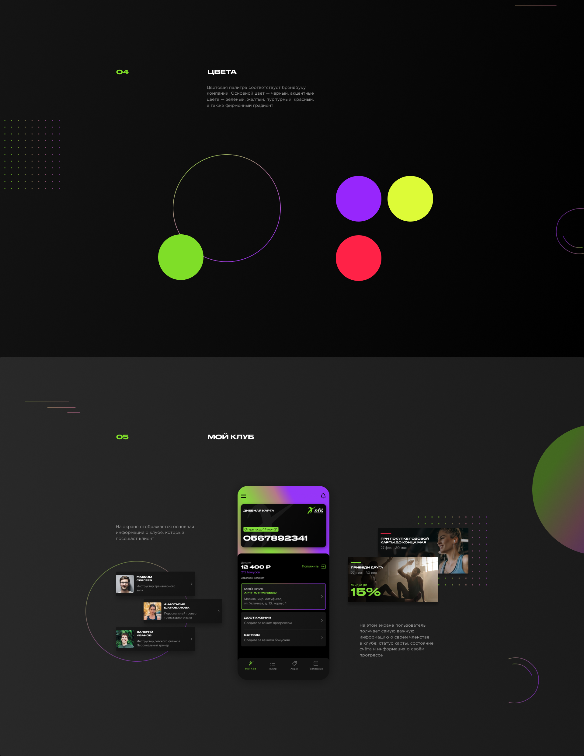 X-fit, приложение для сети фитнес-клубов — Изображение №6 — Интерфейсы на Dprofile