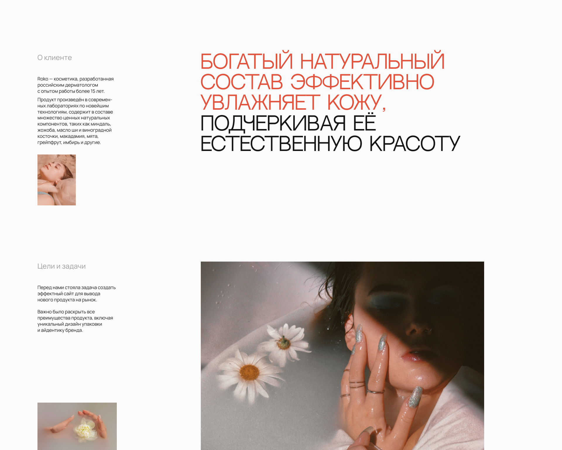 Roko, сайт бренда косметики — Изображение №1 — Интерфейсы, Анимация на Dprofile