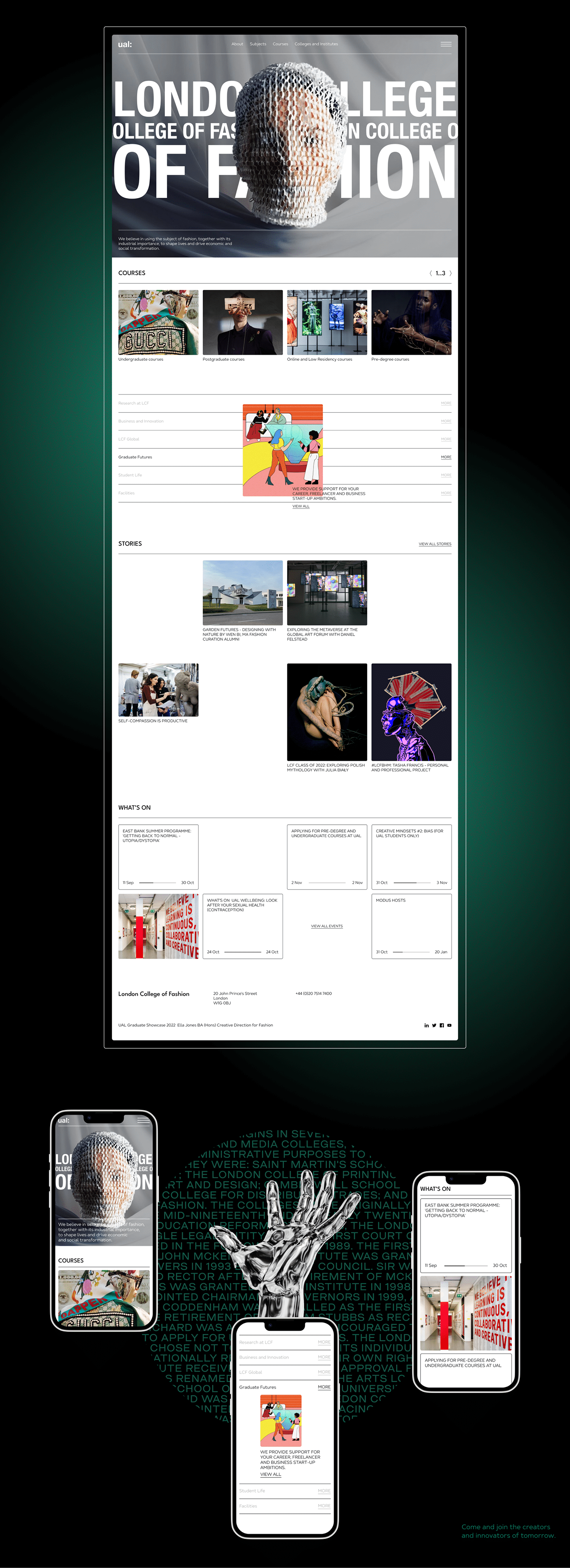 Corporate website | University Of The Arts London — Изображение №5 — Интерфейсы, Брендинг на Dprofile