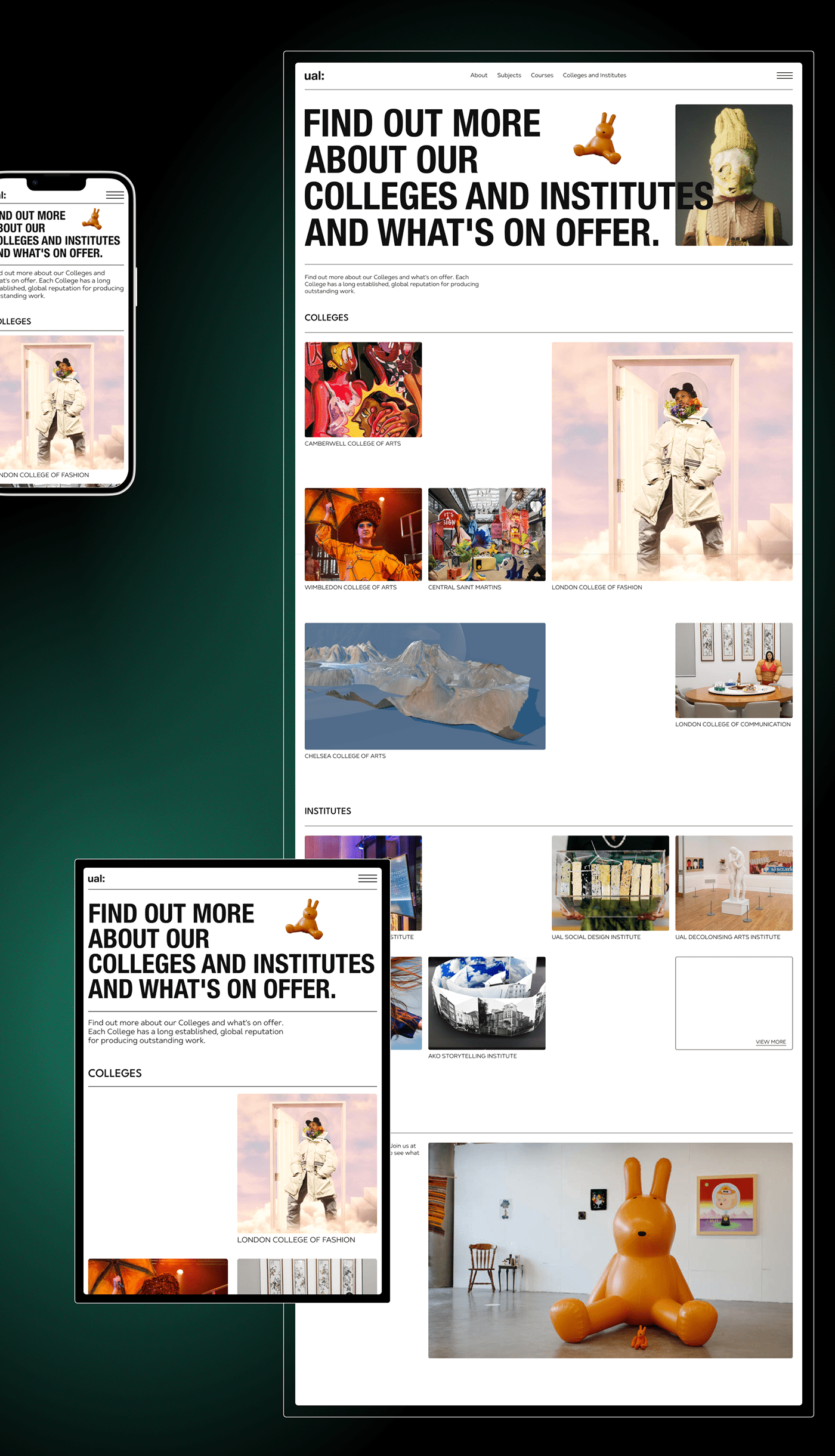 Corporate website | University Of The Arts London — Изображение №3 — Интерфейсы, Брендинг на Dprofile