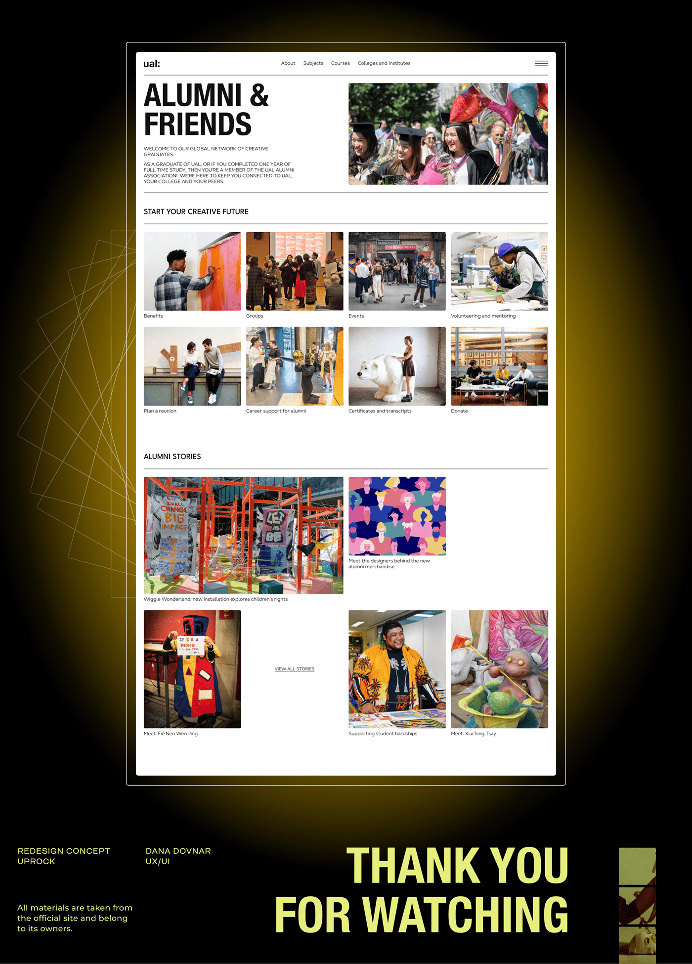 Corporate website | University Of The Arts London — Изображение №10 — Интерфейсы, Брендинг на Dprofile