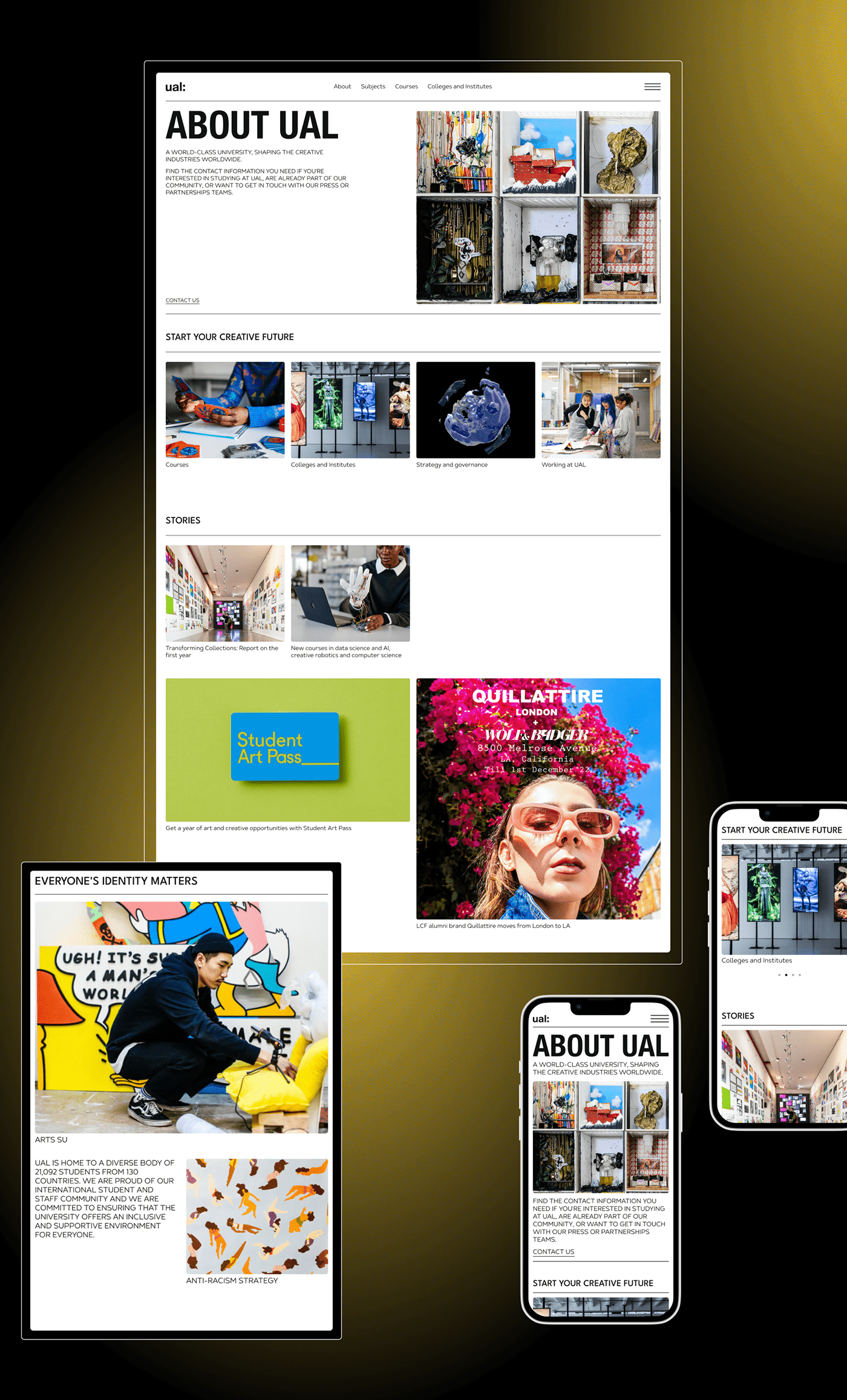 Corporate website | University Of The Arts London — Изображение №8 — Интерфейсы, Брендинг на Dprofile