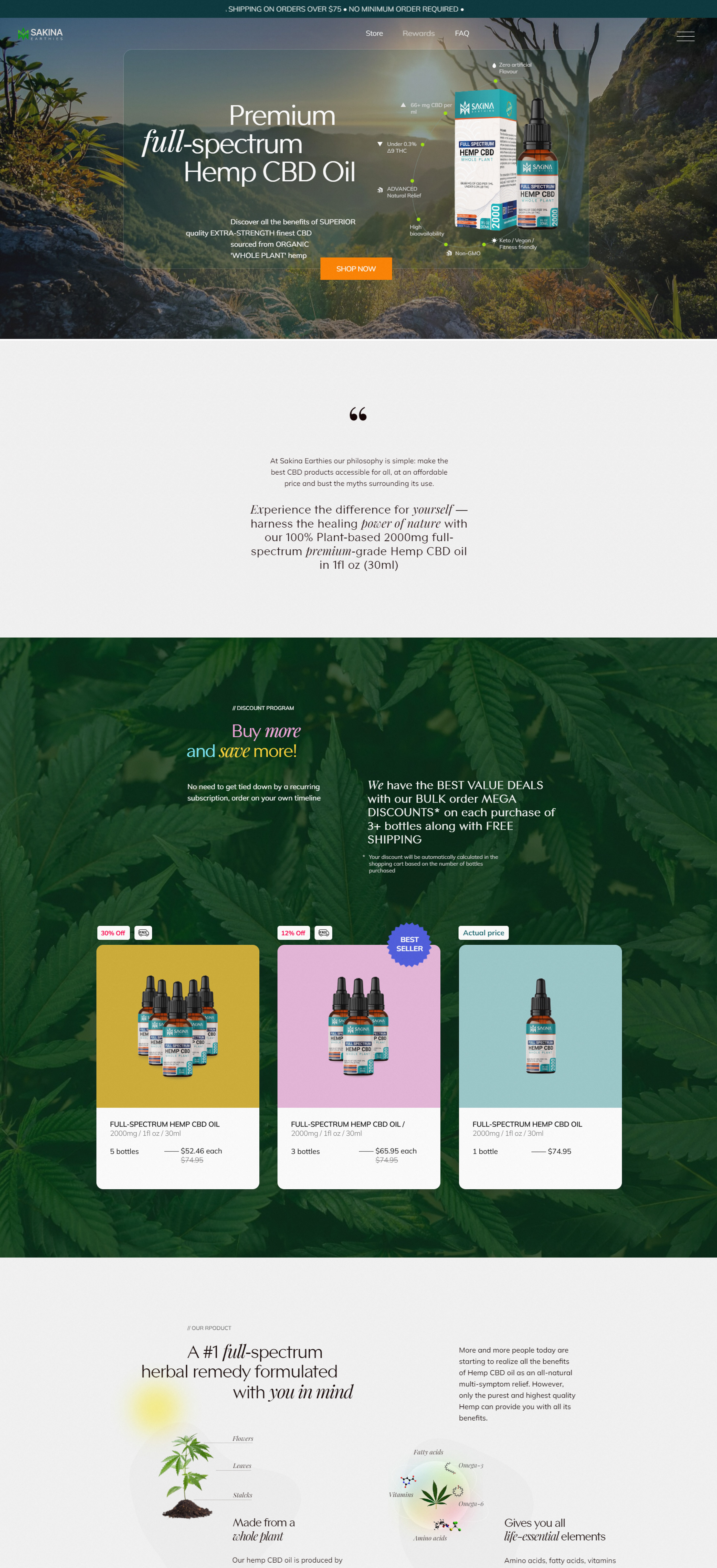 Online store of Hemp CBD (USA) — Изображение №1 — Интерфейсы на Dprofile