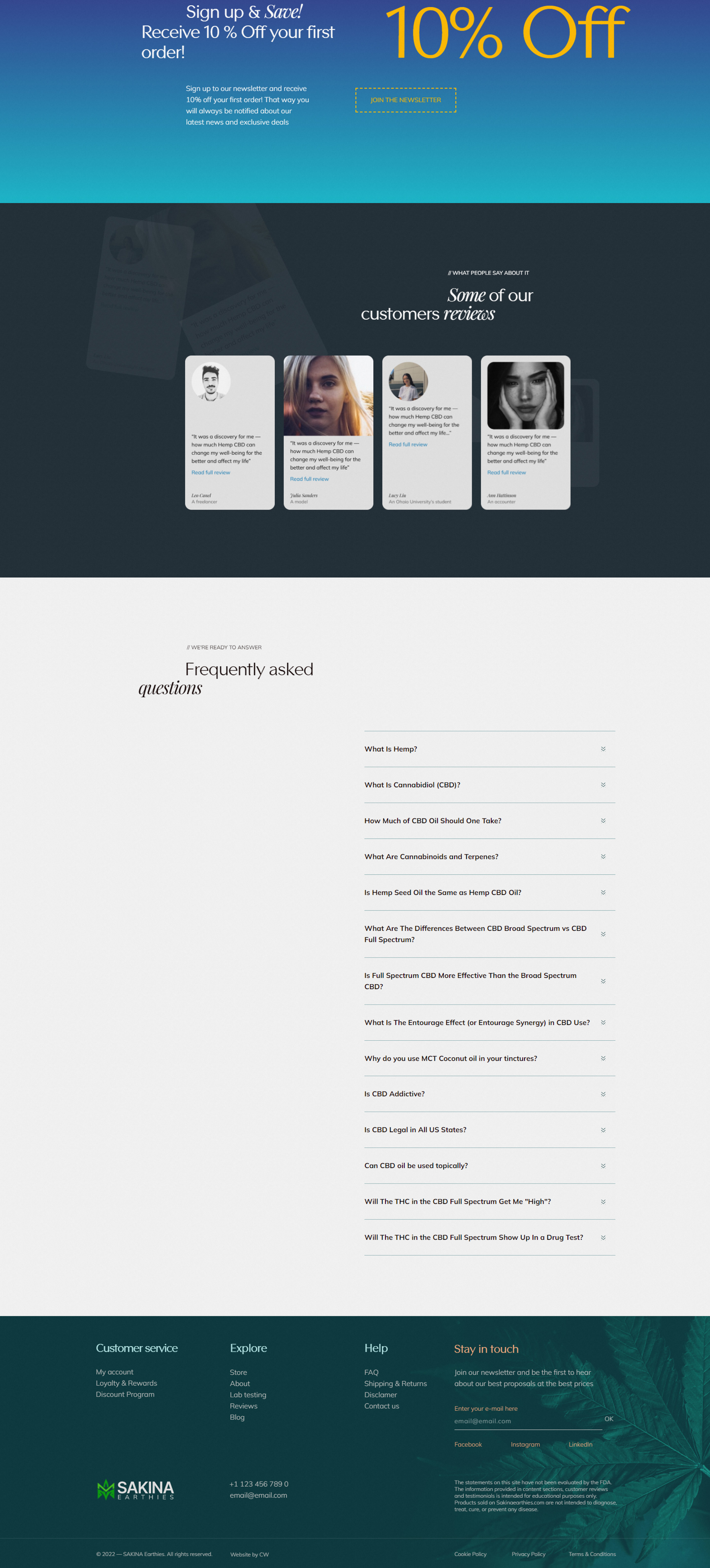 Online store of Hemp CBD (USA) — Изображение №3 — Интерфейсы на Dprofile