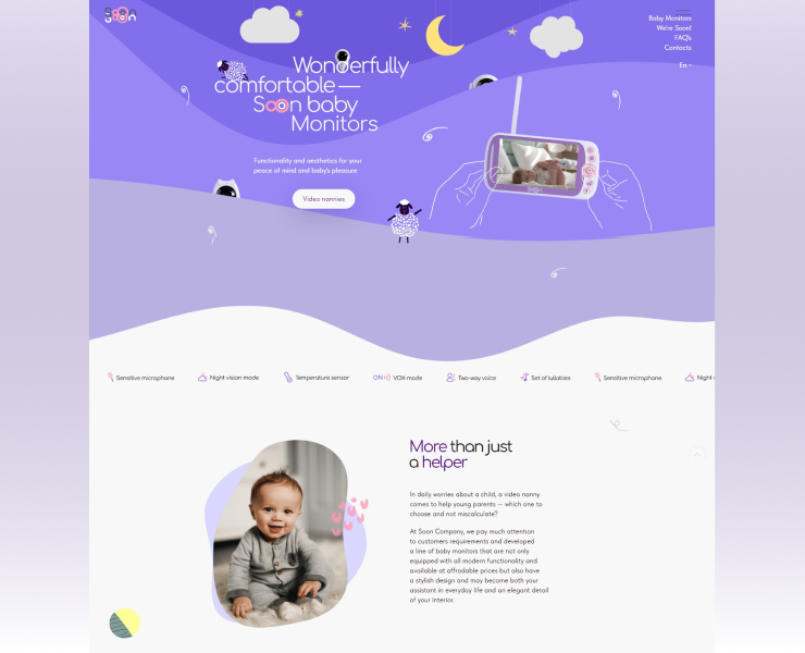 Лендинг для start-up'а Soon — Интерфейсы на Dprofile