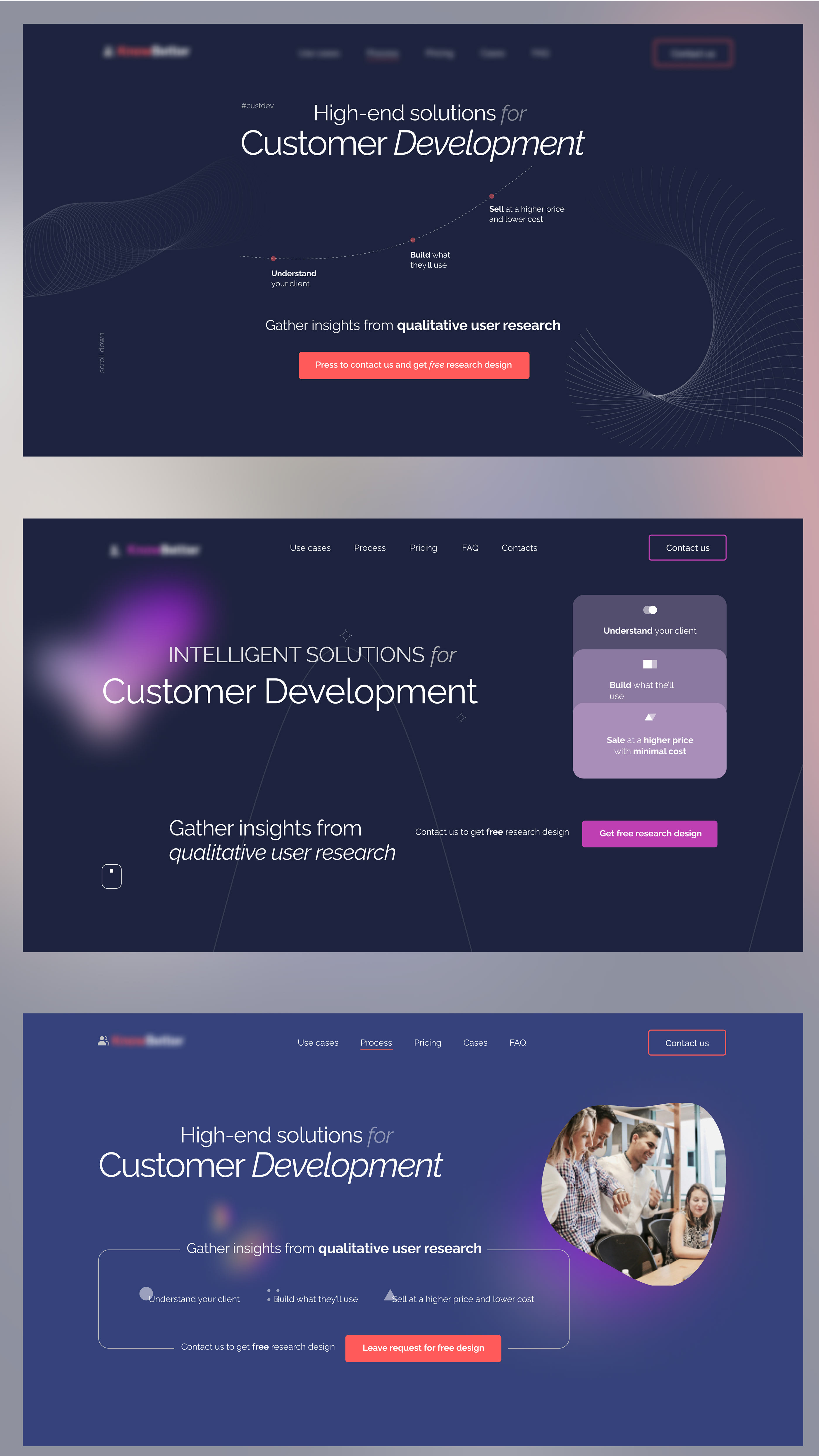 A landing page / Product UX Research Company — Изображение №3 — Интерфейсы на Dprofile