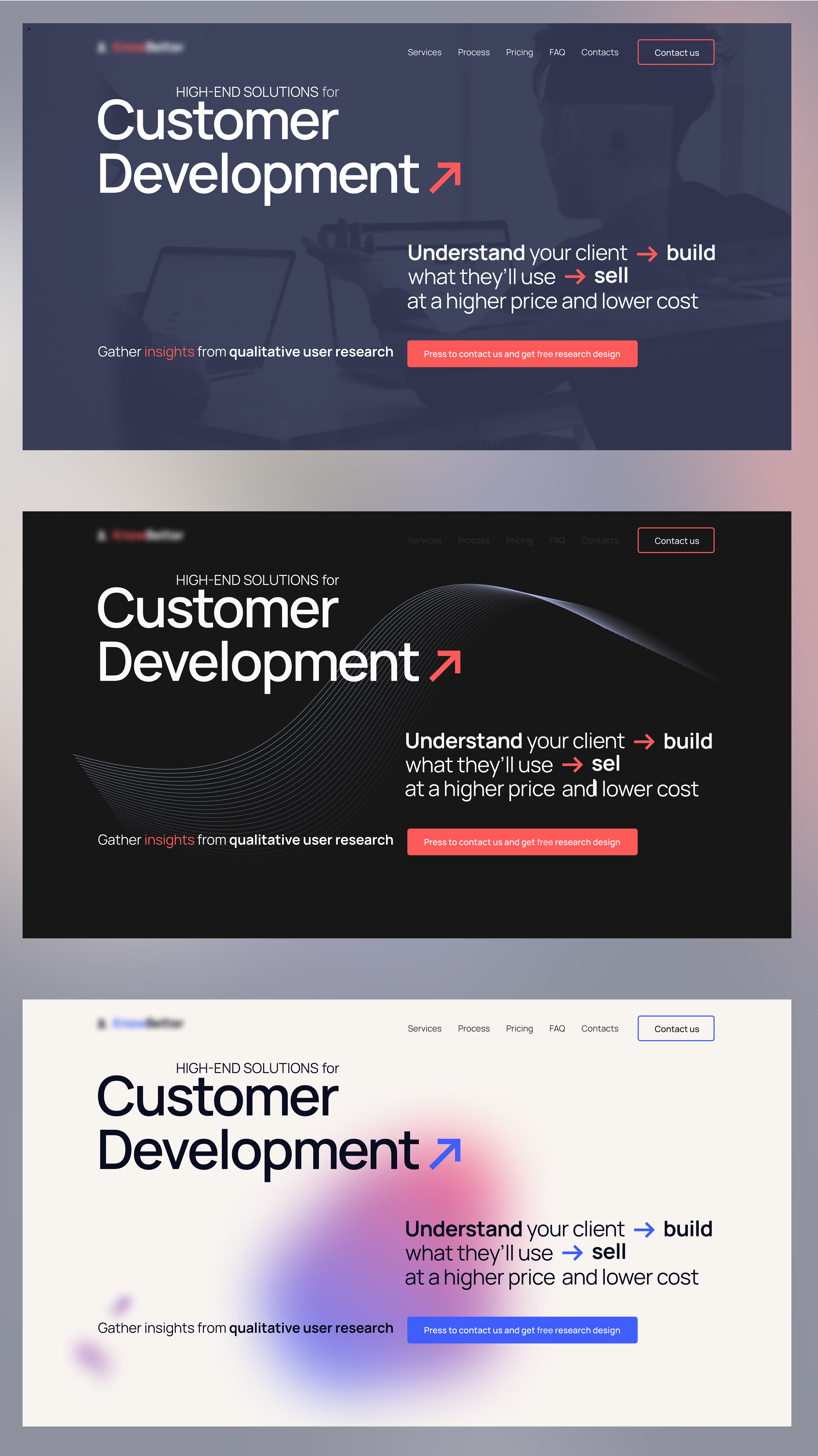 A landing page / Product UX Research Company — Изображение №4 — Интерфейсы на Dprofile