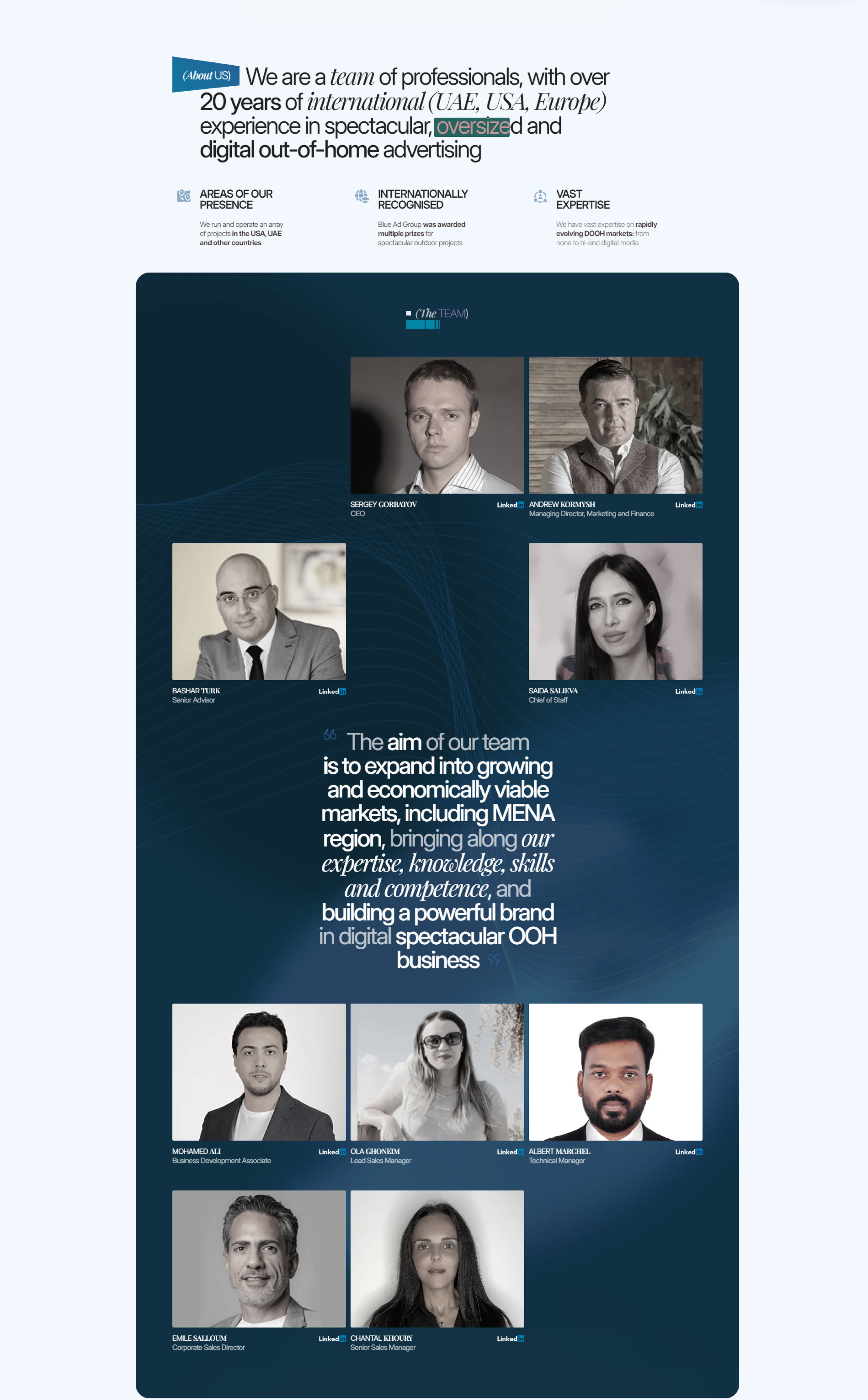 Blue Ad Advertising Agency — Изображение №3 — Интерфейсы, Анимация на Dprofile