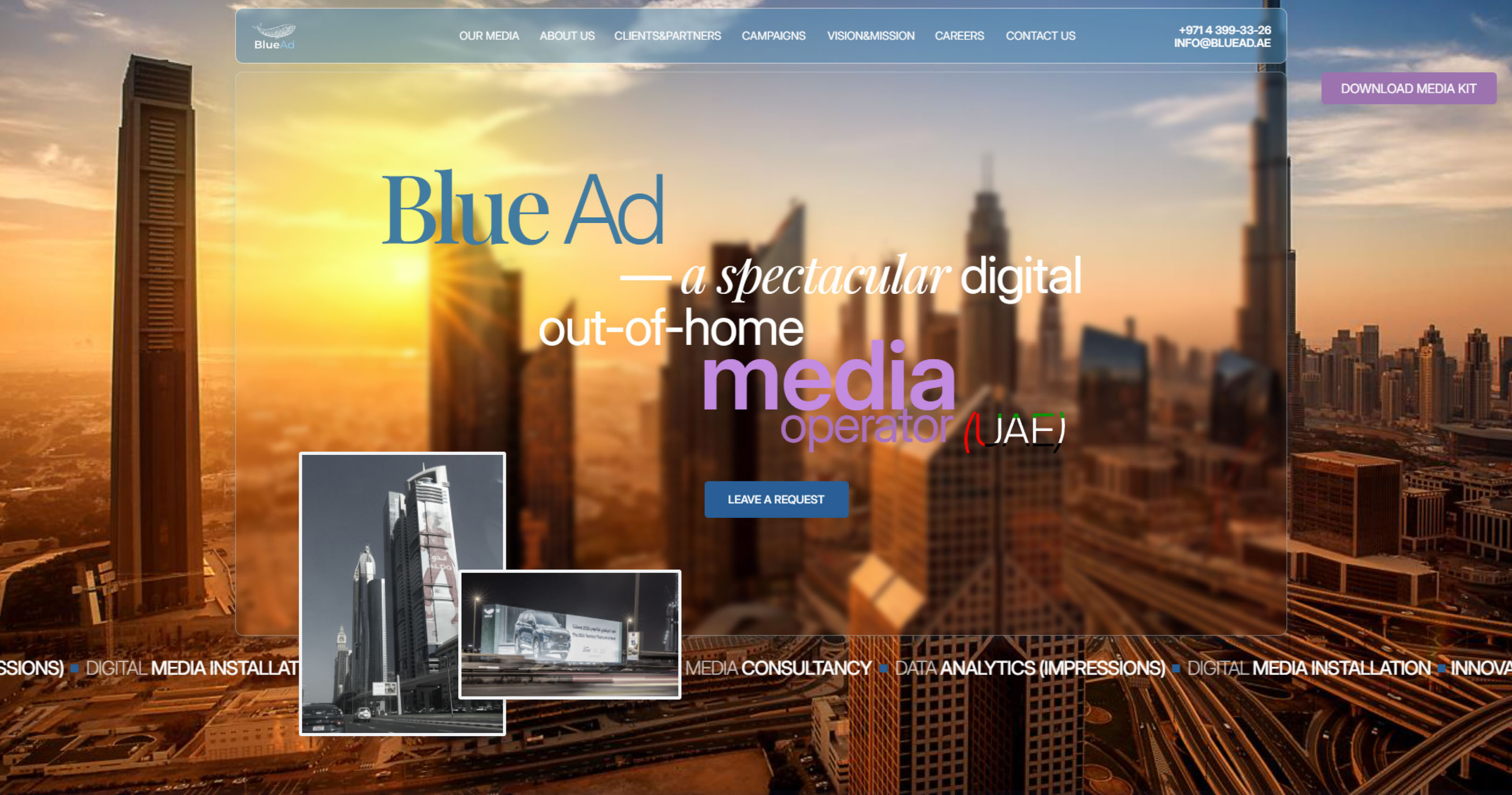 Blue Ad Advertising Agency — Изображение №1 — Интерфейсы, Анимация на Dprofile