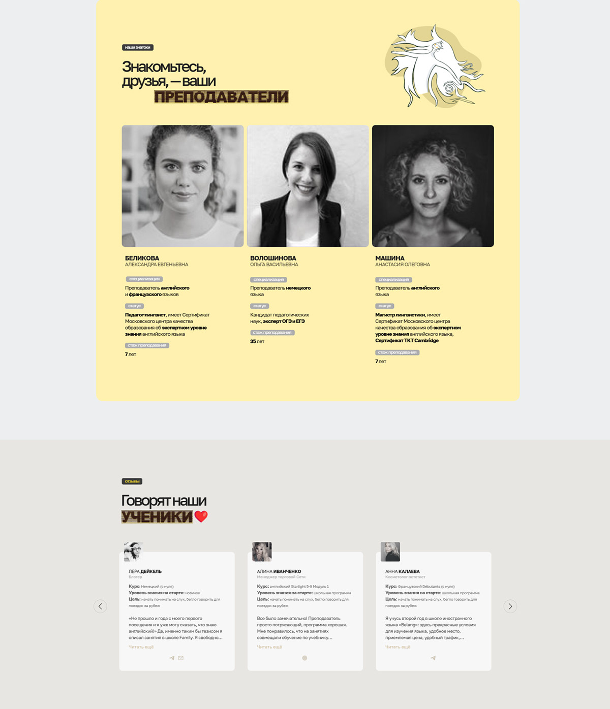 Онлайн-школа языковых курсов — Изображение №5 — Интерфейсы на Dprofile