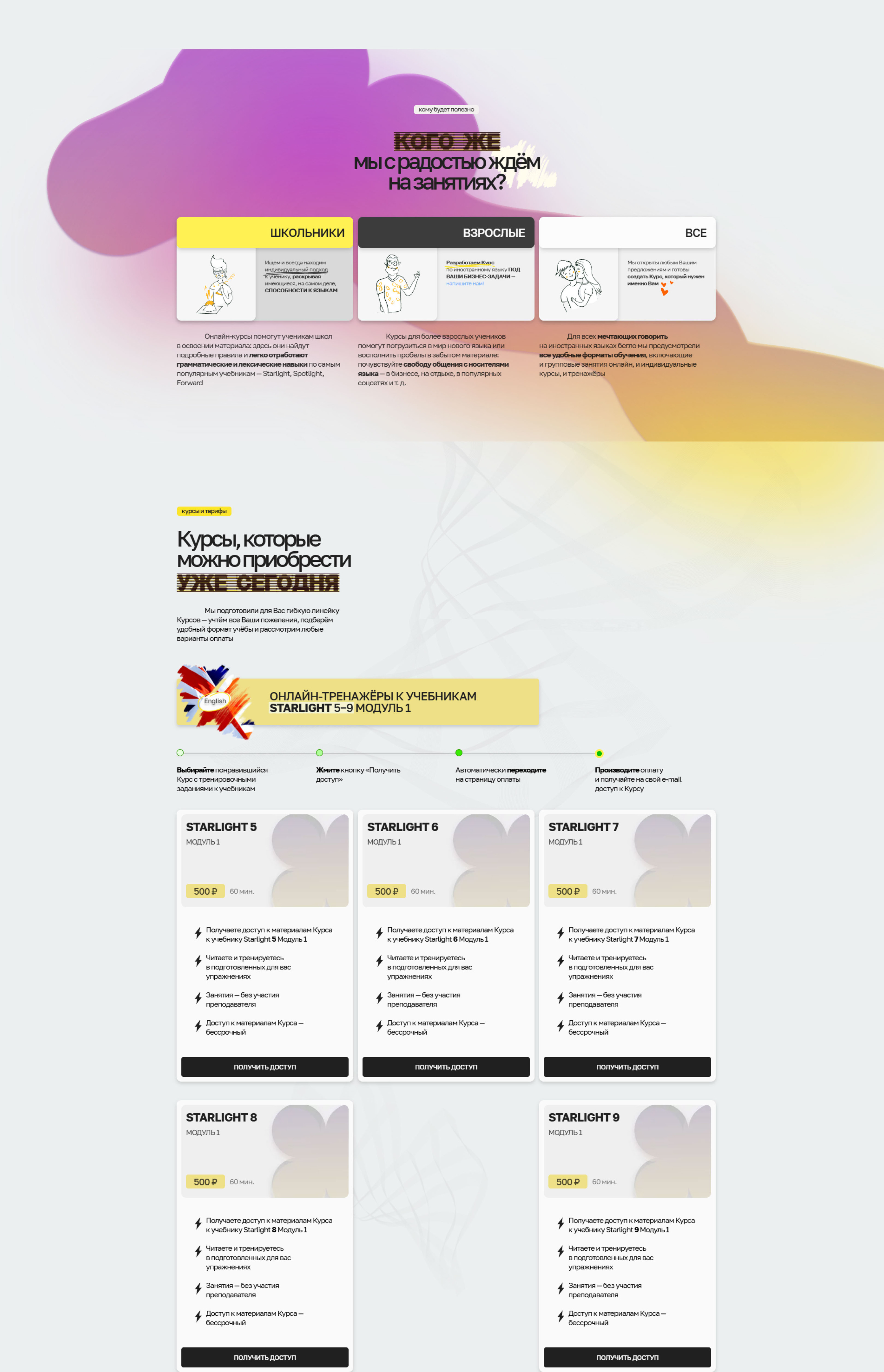 Онлайн-школа языковых курсов — Изображение №2 — Интерфейсы на Dprofile