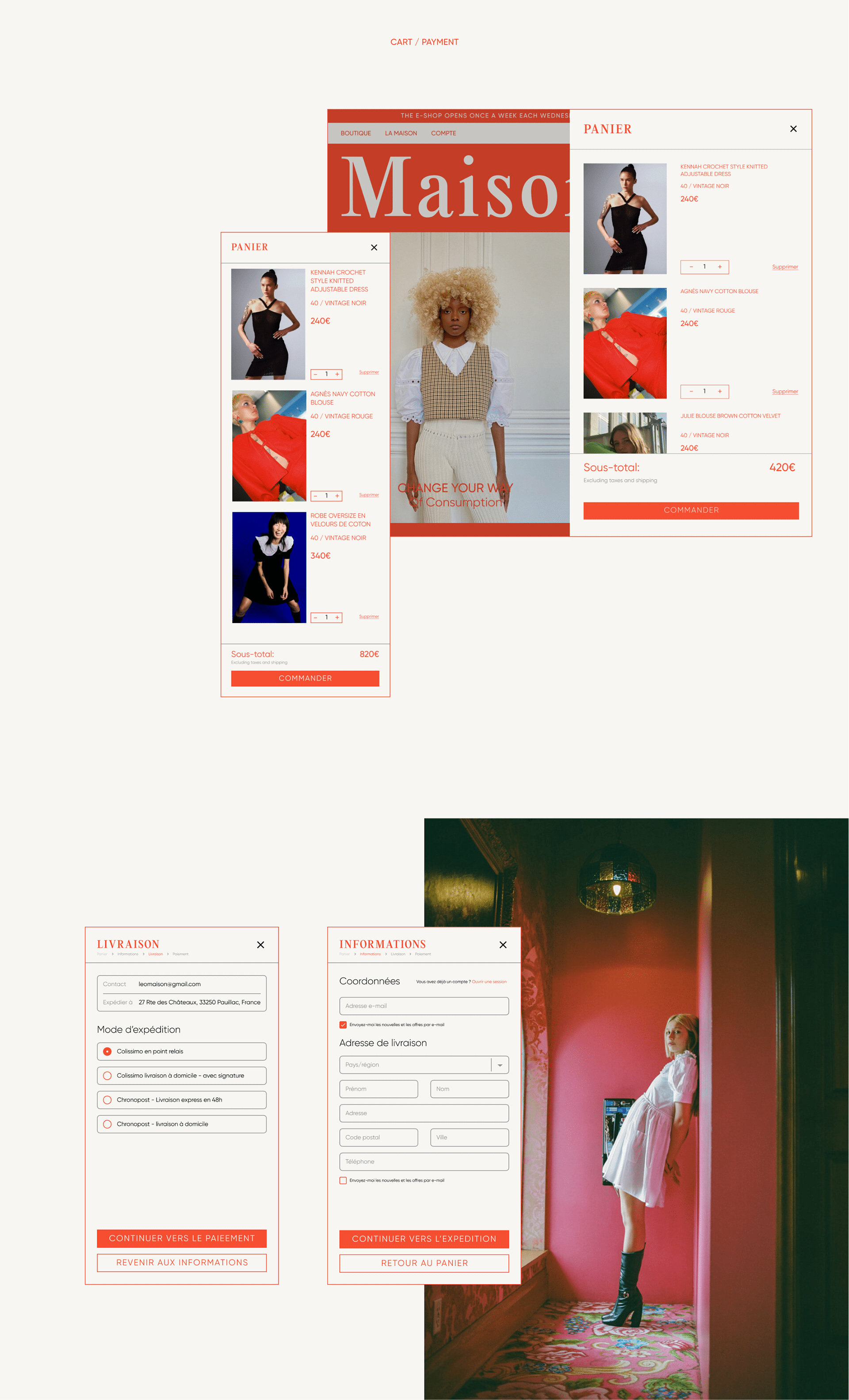 Maison Cléo | E-commerce redesign — Изображение №10 — Интерфейсы, Брендинг на Dprofile