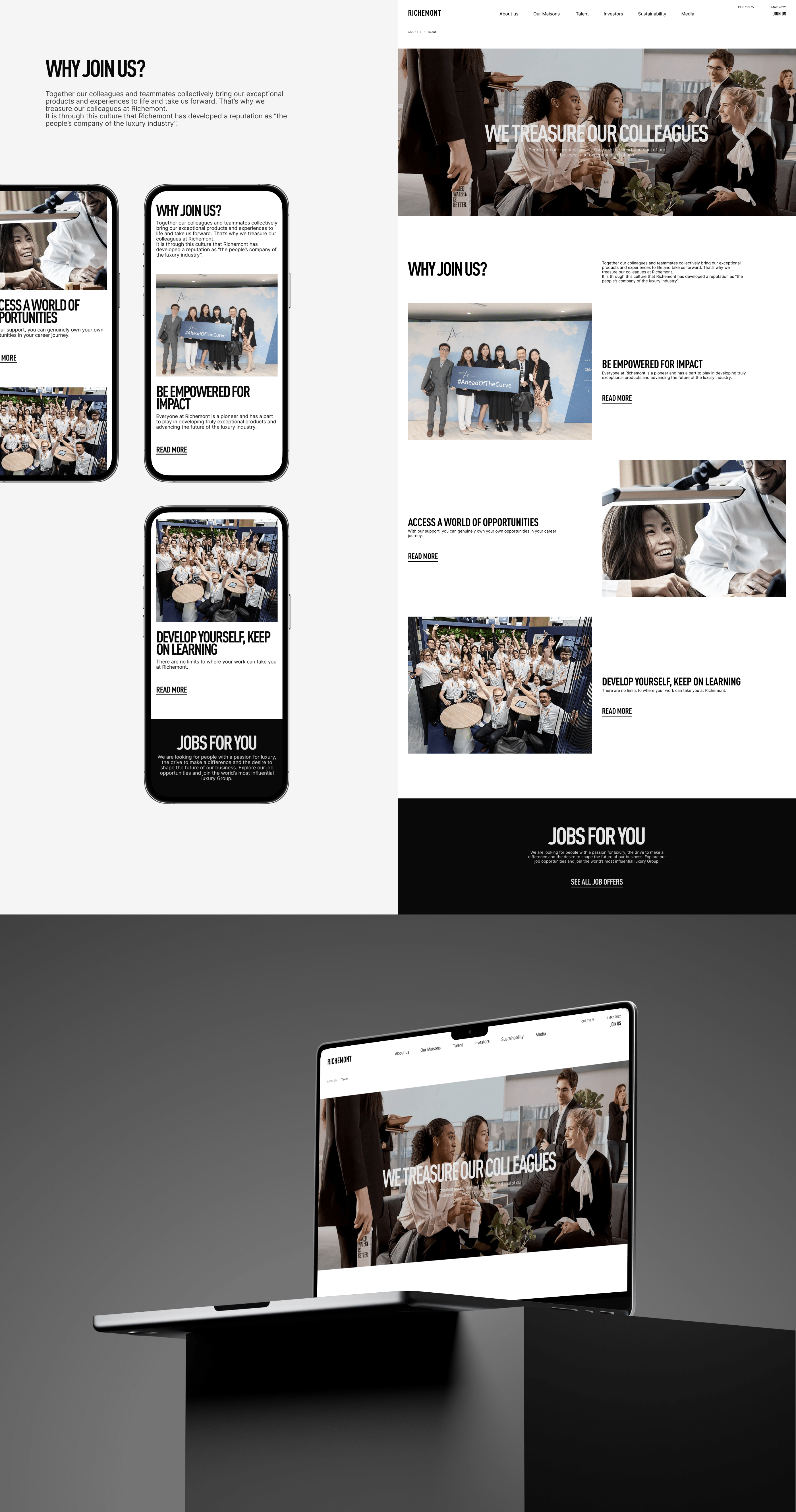 Richemont — corporate website — Изображение №3 — Интерфейсы, Брендинг, Графика на Dprofile