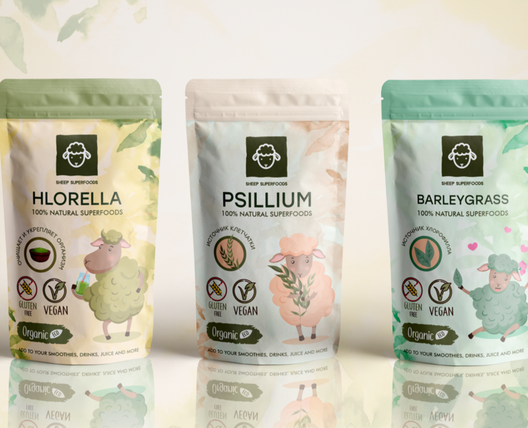 SHEEP SUPERFOOD- package design — Брендинг, Графика на Dprofile